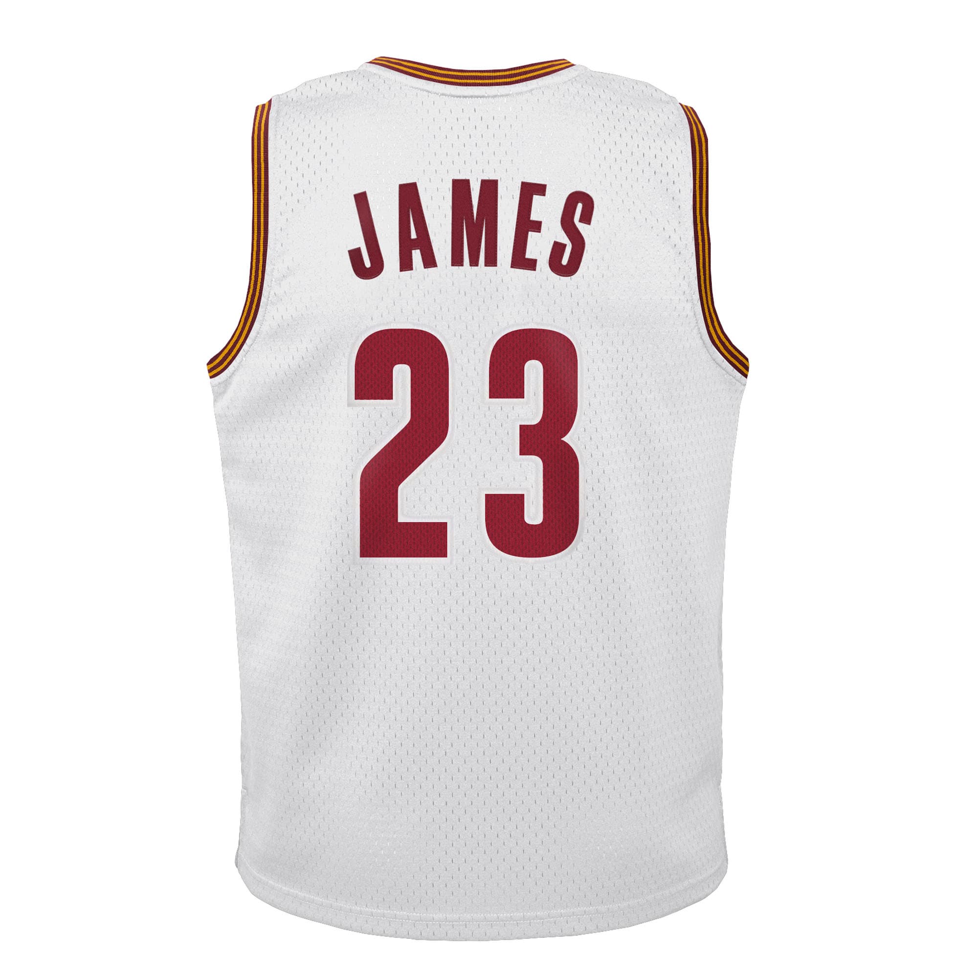 LeBron James Cleveland Cavaliers Mitchell & Ness Youth 2015-16 Hardwood Classics Swingman Throwback Home Jersey – White Clowdercats