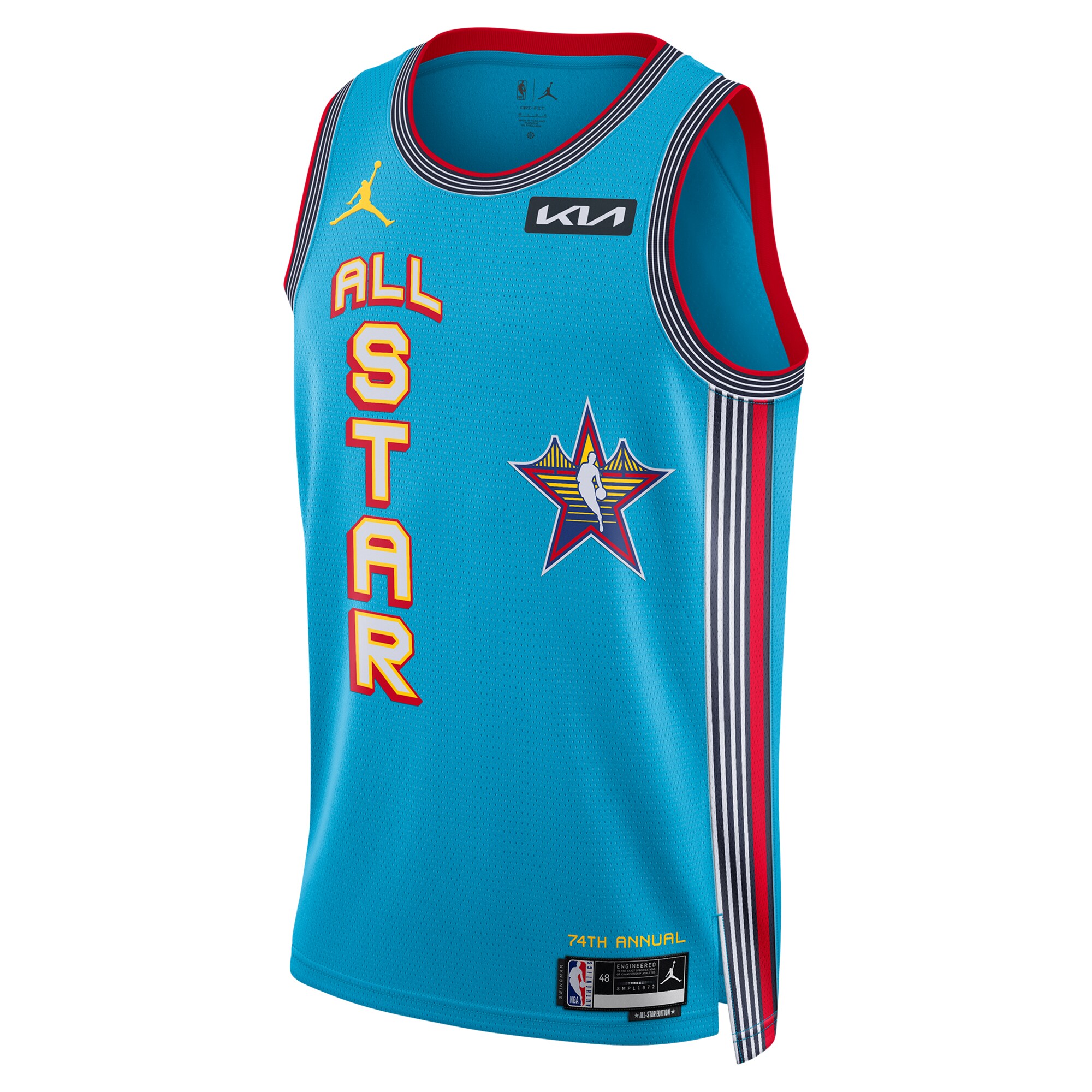 LeBron James Jordan Brand Unisex 2025 NBA All-Star Game Swingman Player Jersey – Light Blue Clowdercats