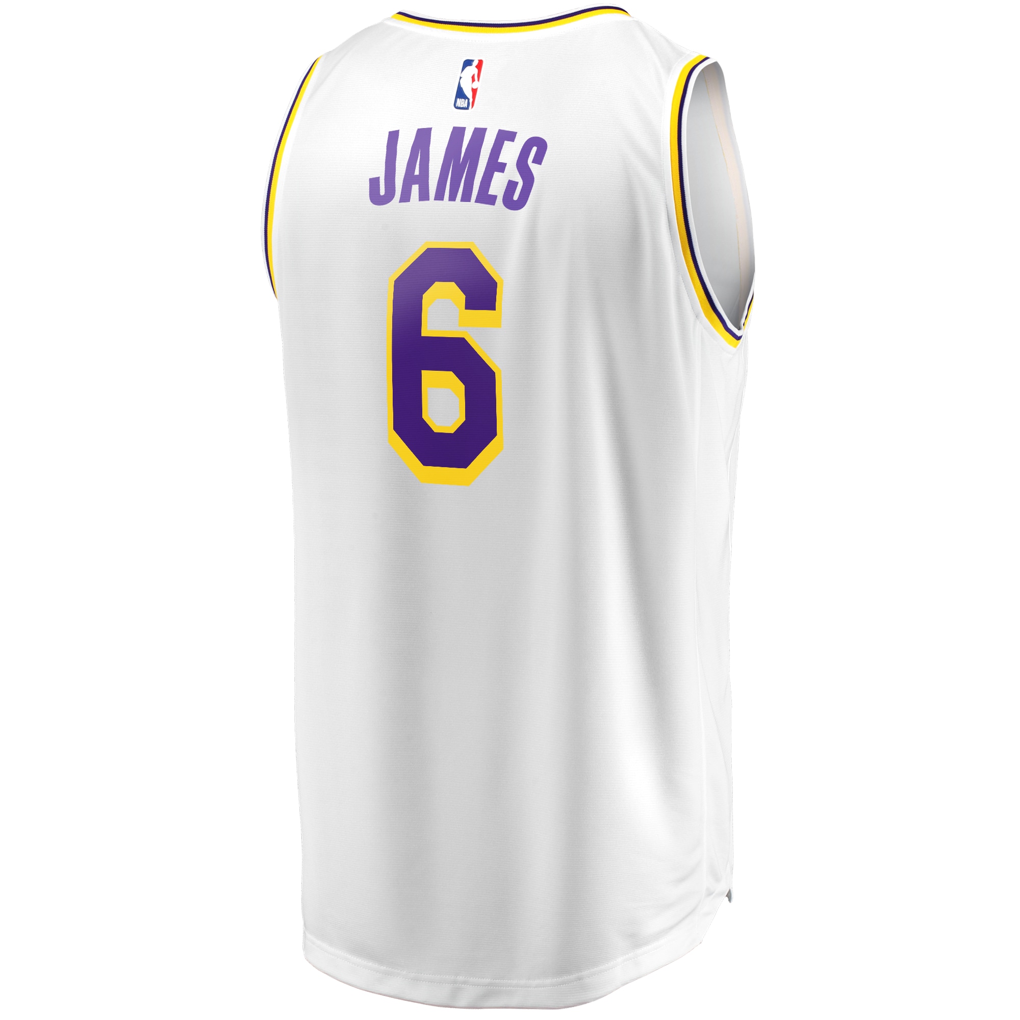 LeBron James Los Angeles Lakers Fanatics Fast Break Replica Player Jersey – Association Edition – White Clowdercats