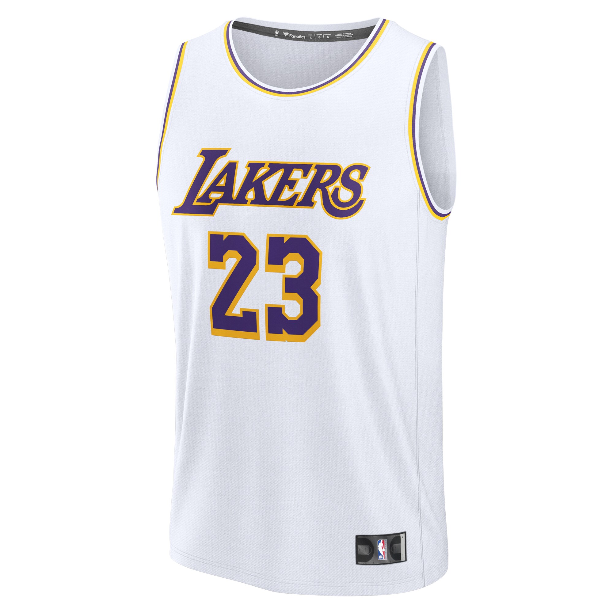 LeBron James Los Angeles Lakers Fanatics Fast Break Replica Player Jersey – Association Edition – White Clowdercats