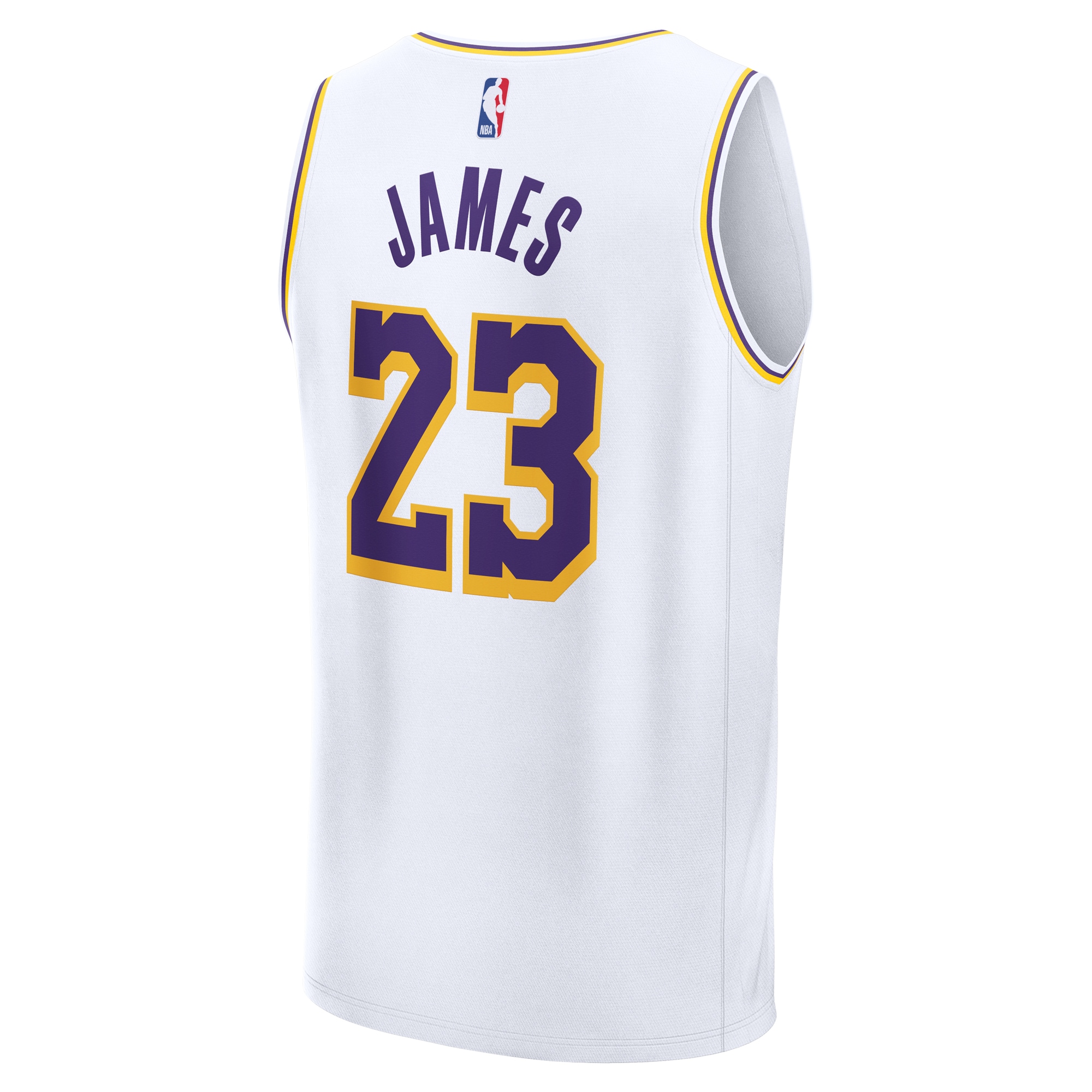 LeBron James Los Angeles Lakers Fanatics Fast Break Replica Player Jersey – Association Edition – White Clowdercats