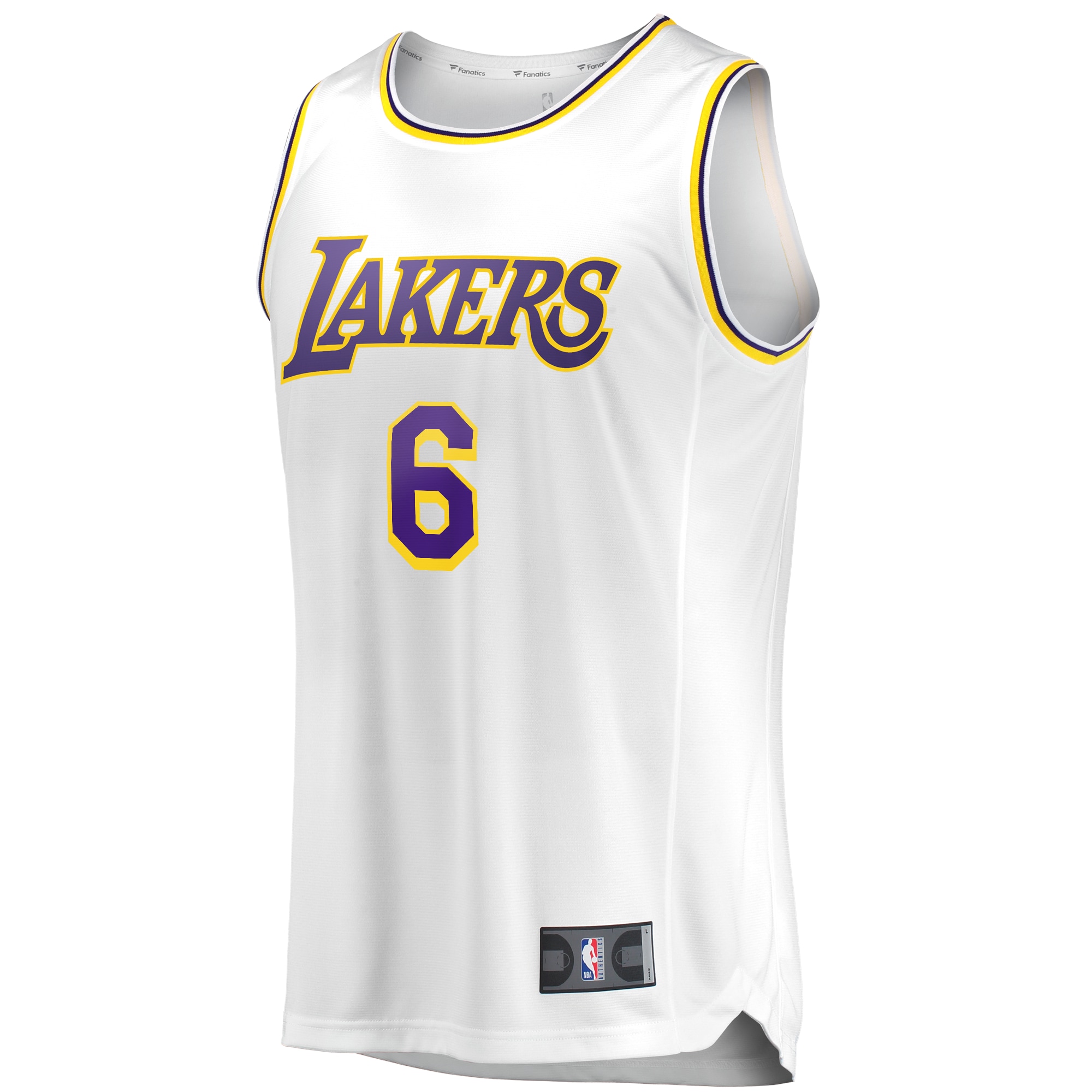 LeBron James Los Angeles Lakers Fanatics Fast Break Replica Player Jersey – Association Edition – White Clowdercats