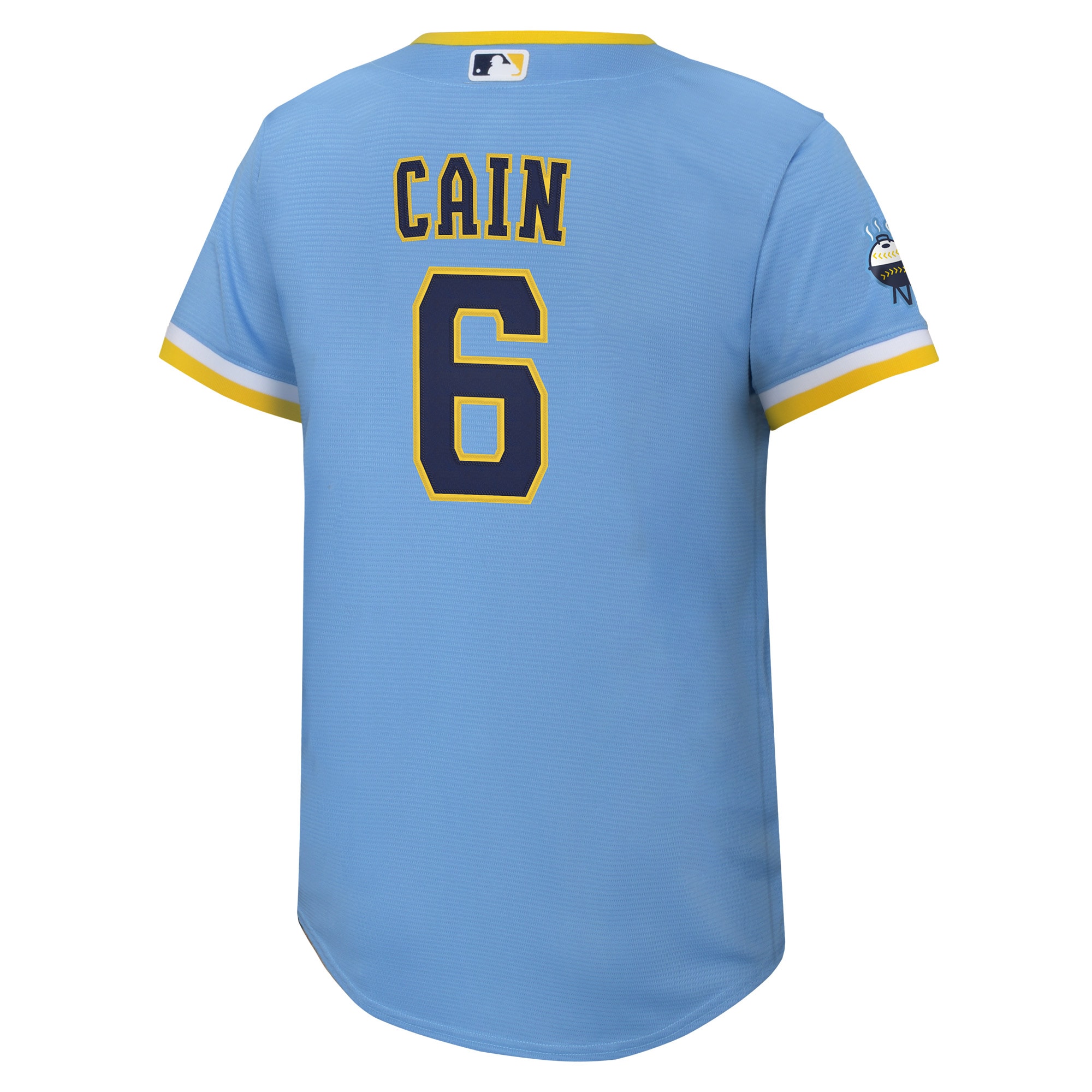 Lorenzo Cain Milwaukee Brewers Nike Youth City Connect Replica Player Jersey – Powder Blue