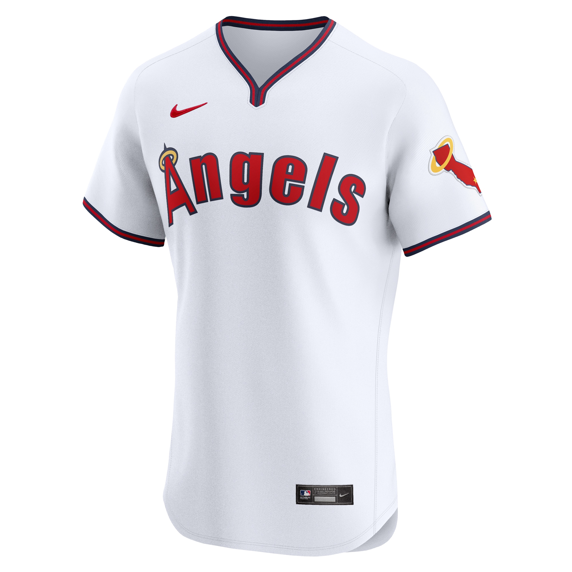 Los Angeles Angels Nike Alternate Vapor Premier Elite Patch Jersey – White