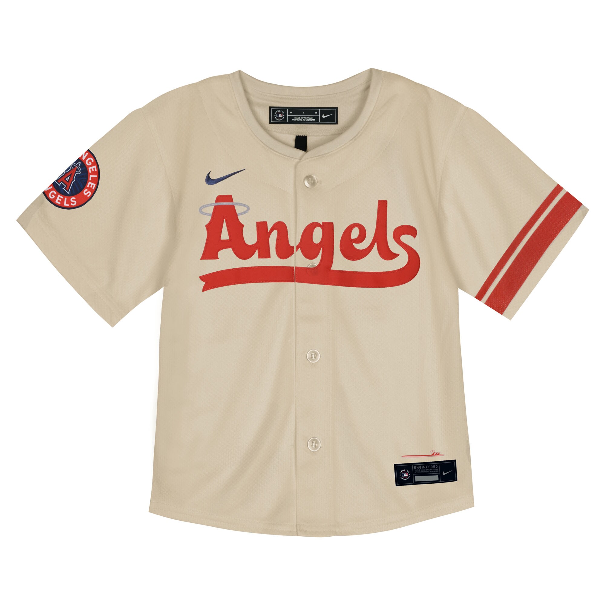 Los Angeles Angels Nike Toddler City Connect Team Limited Jersey – Natural
