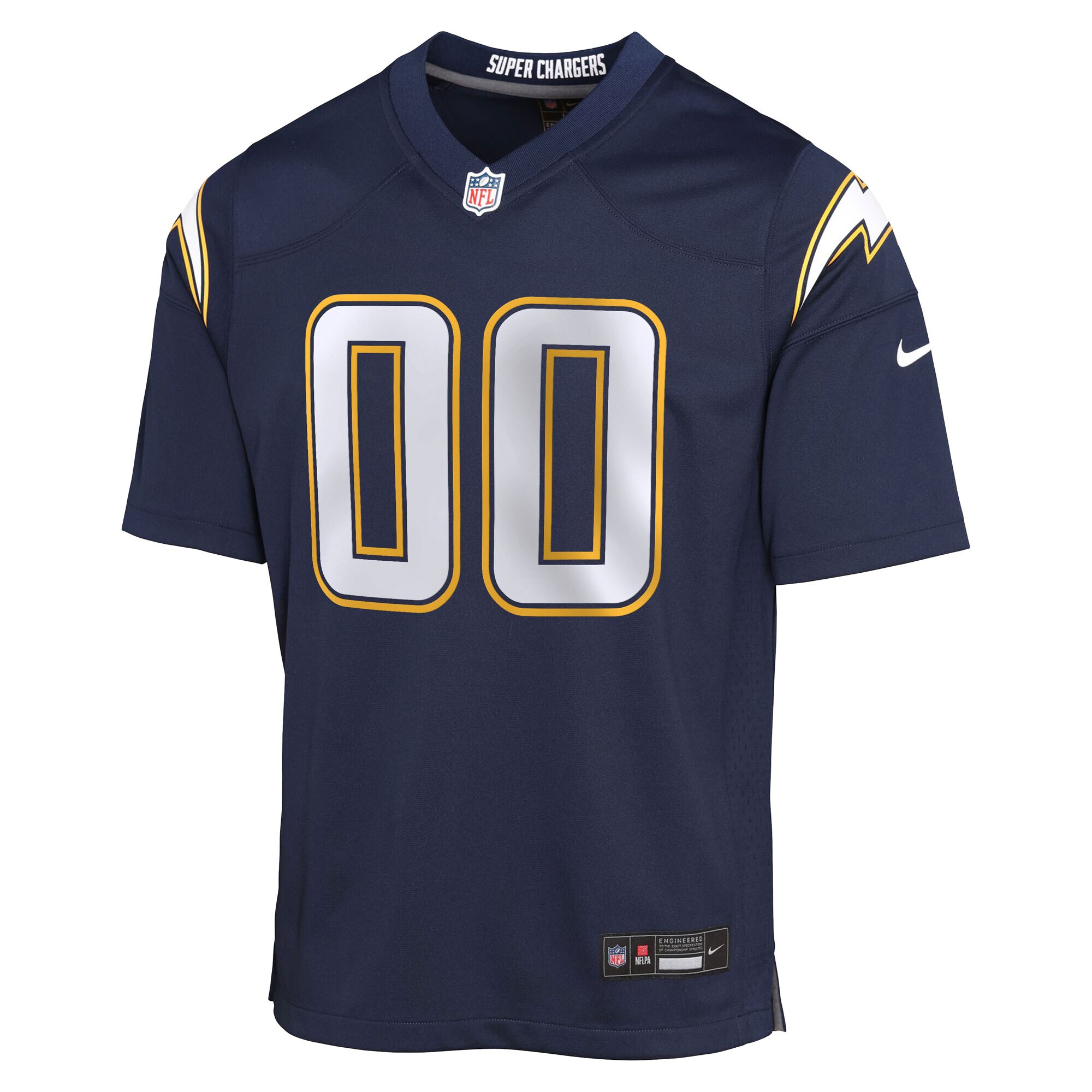 Los Angeles Chargers Nike Youth Alternate Super Chargers Game Custom Jersey – Navy Clowdercats