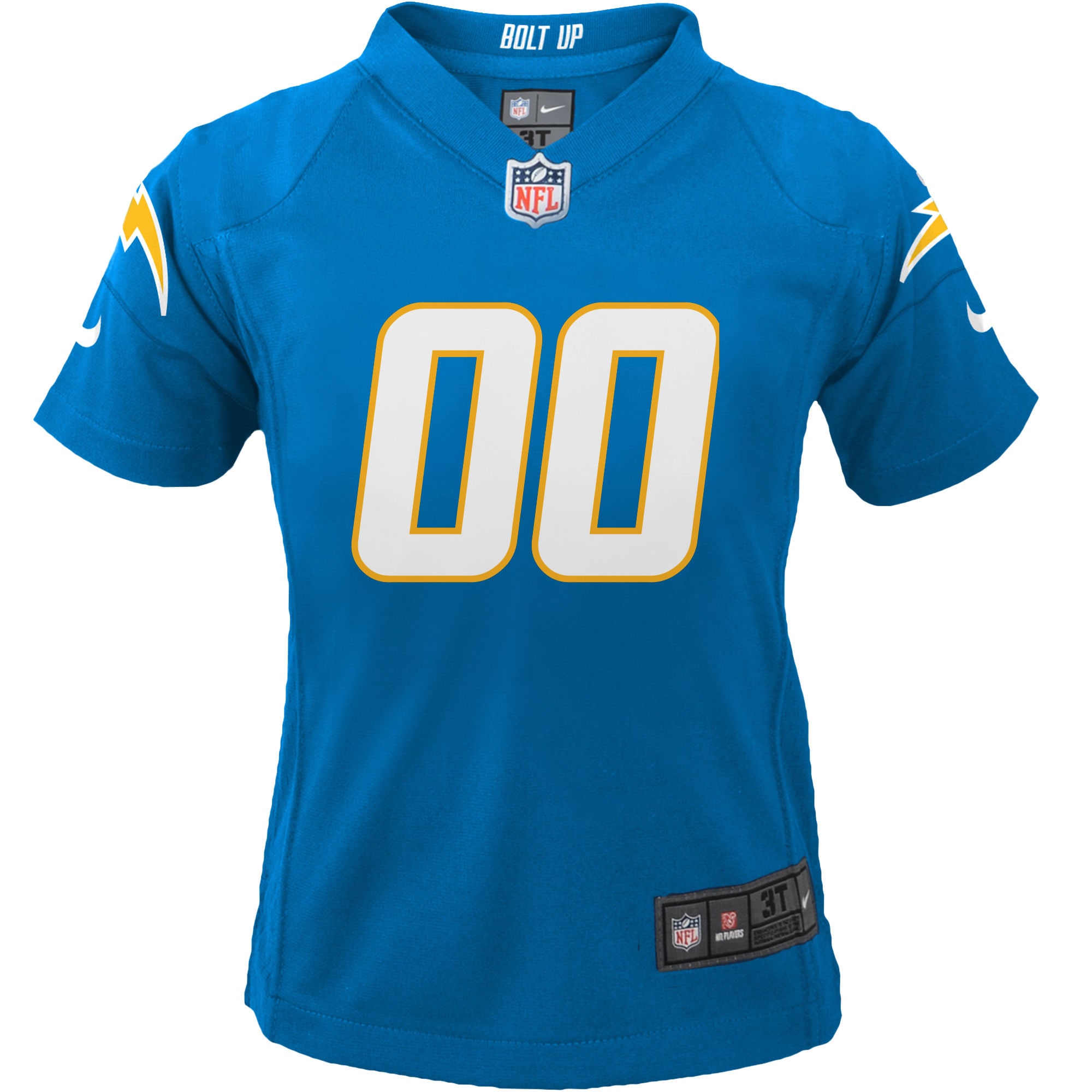 Los Angeles Chargers Nike Youth Custom Game Jersey – Powder Blue Clowdercats