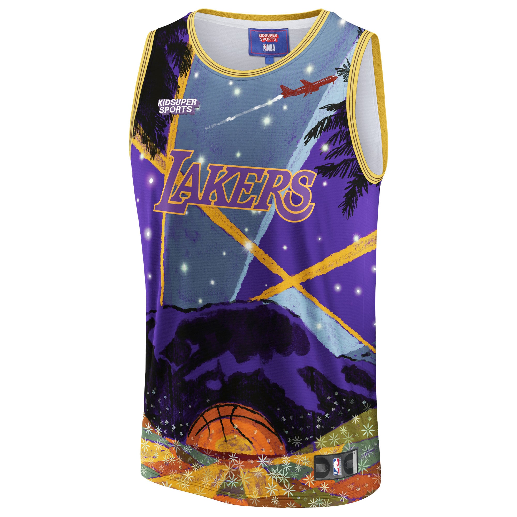 Los Angeles Lakers NBA & KidSuper Studios by Fanatics Unisex Hometown Jersey – Purple Clowdercats
