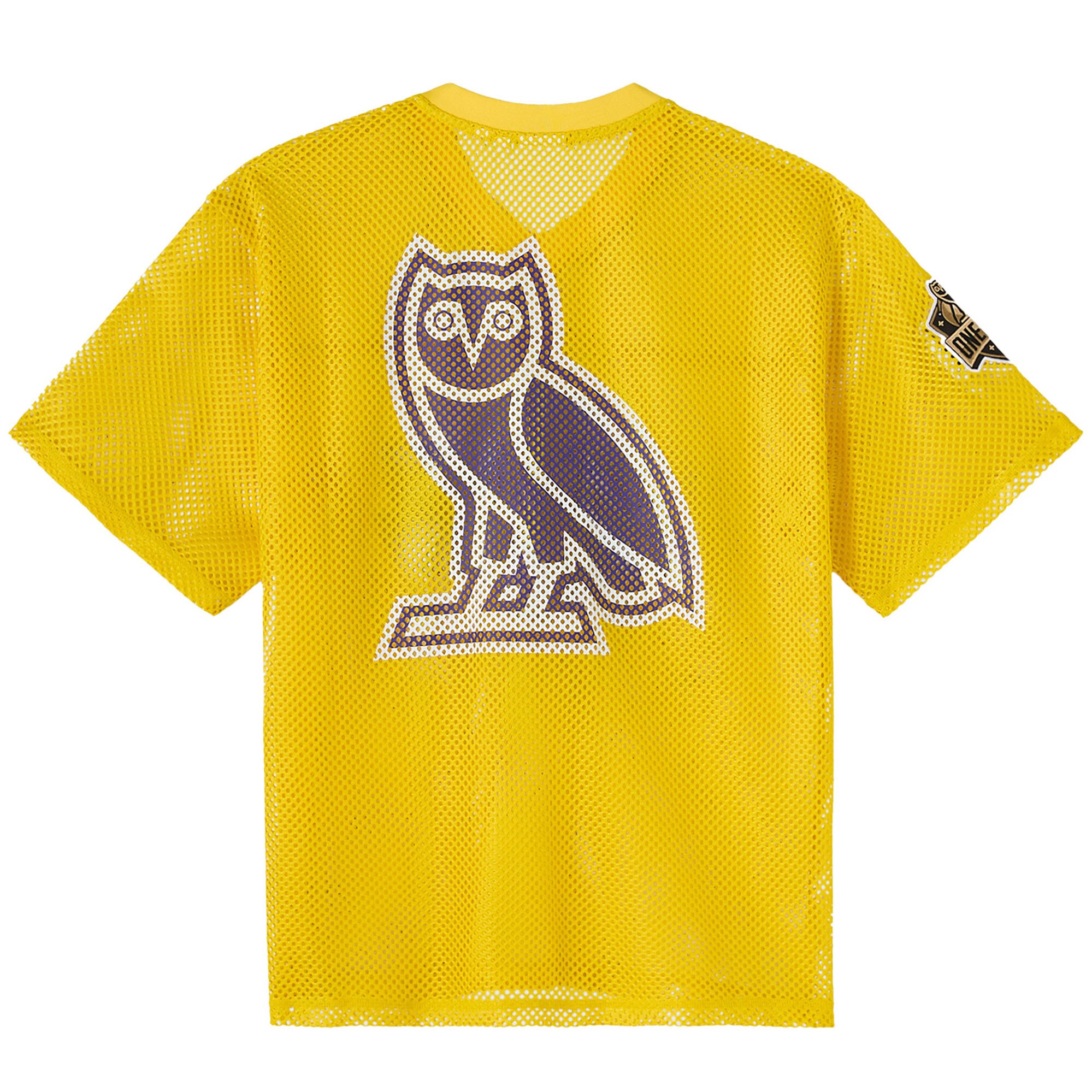 Los Angeles Lakers OVO x NBA Mesh Football Fashion Jersey – Gold Clowdercats