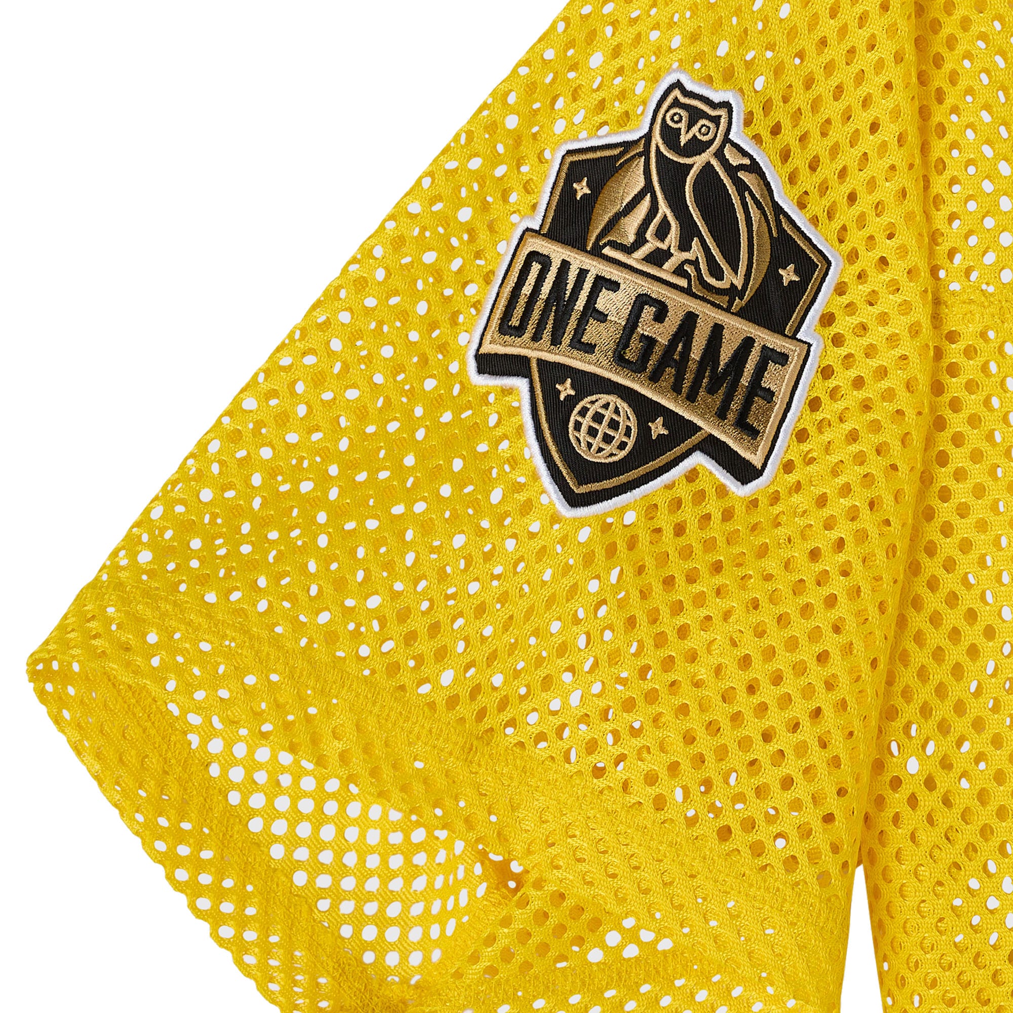 Los Angeles Lakers OVO x NBA Mesh Football Fashion Jersey – Gold Clowdercats