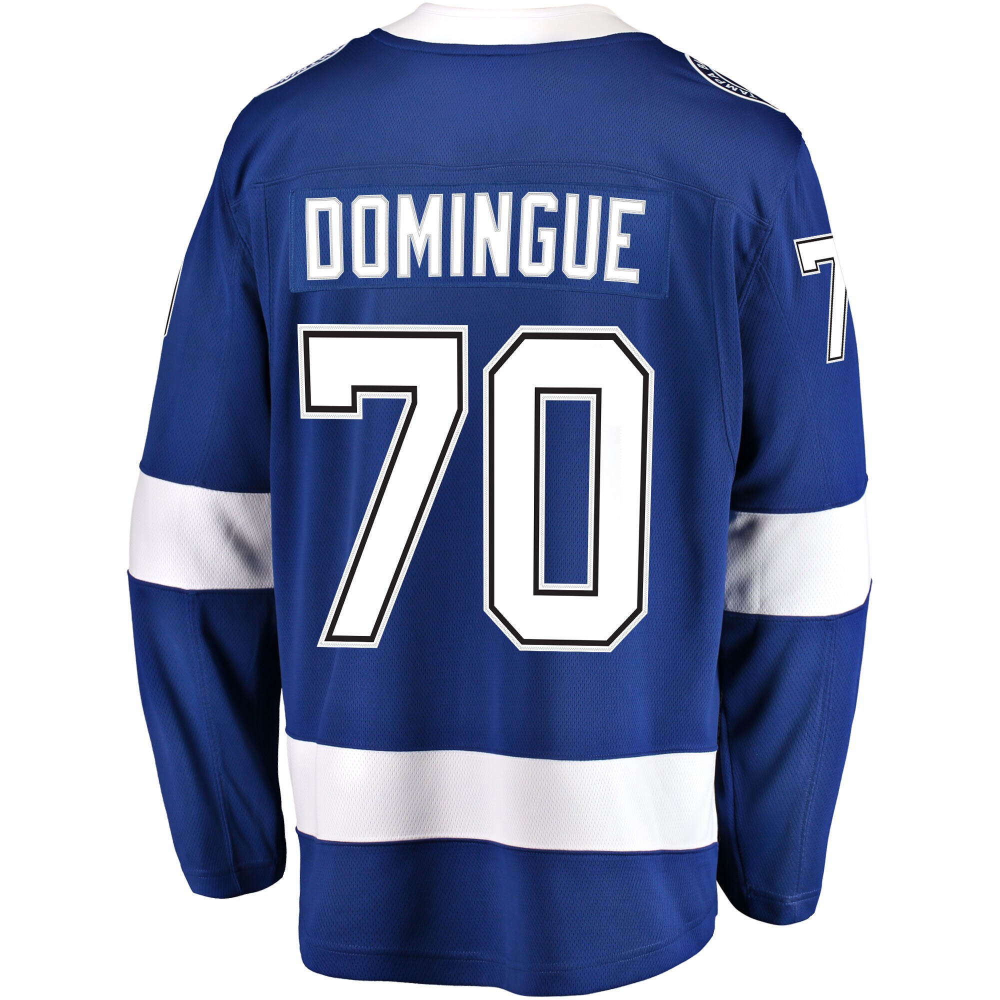 Louis Domingue Tampa Bay Lightning Fanatics Home Breakaway Player Jersey – Blue Clowdercats
