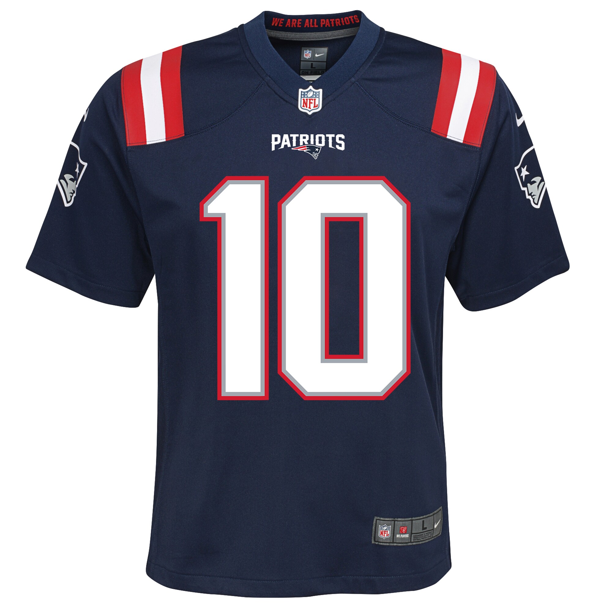 Mac Jones New England Patriots Nike Youth Game Jersey – Navy Clowdercats