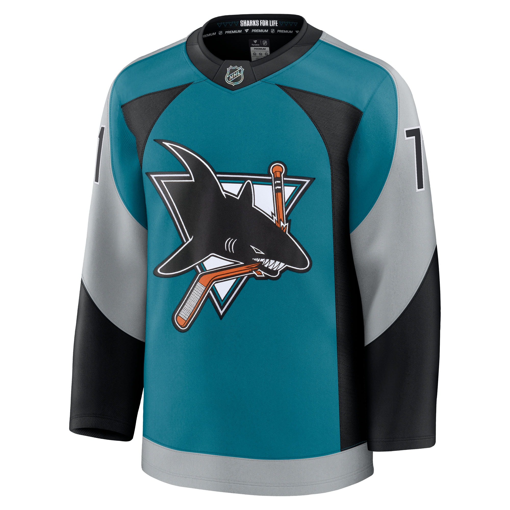 Macklin Celebrini San Jose Sharks Fanatics Alternate Premium Player Jersey – Teal Clowdercats