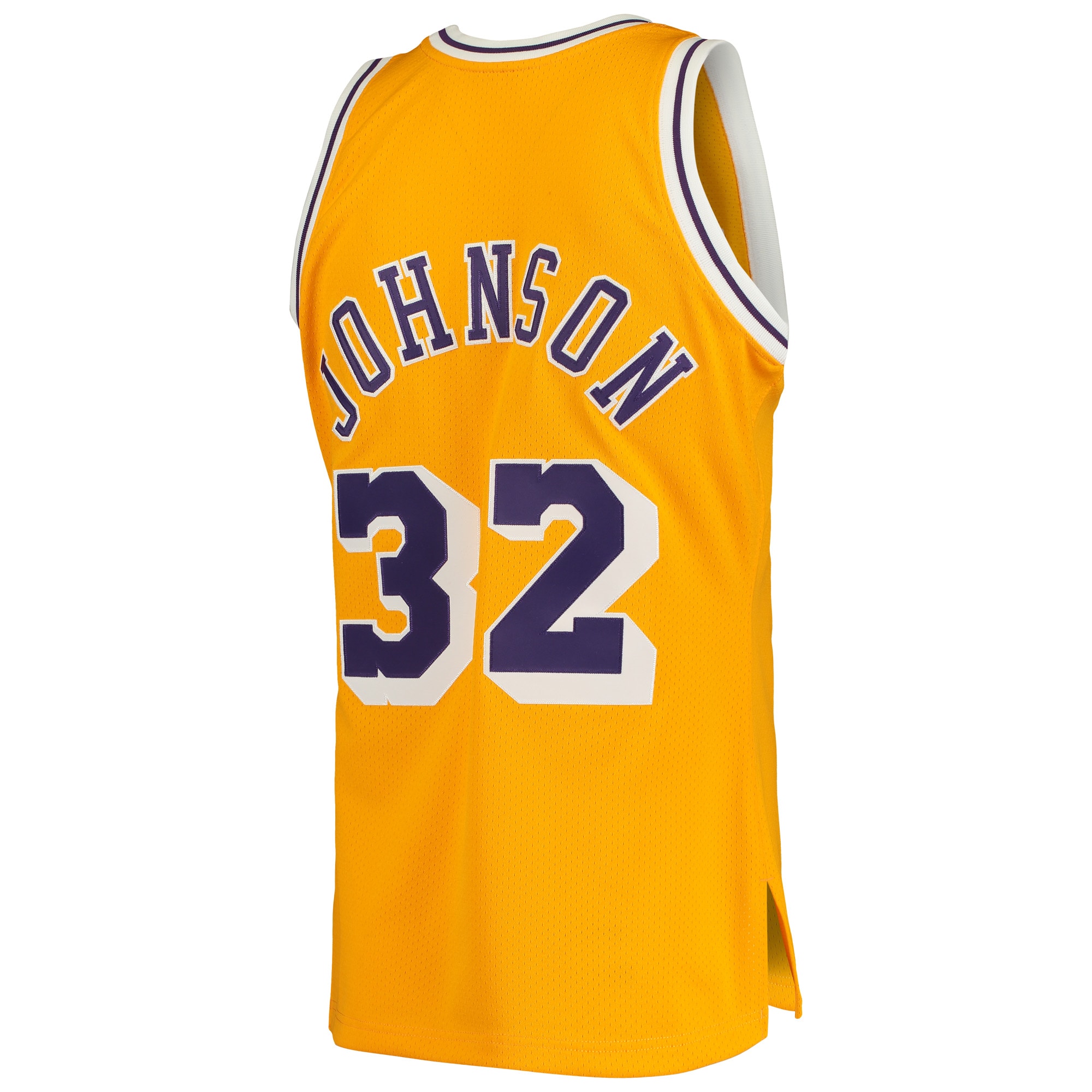 Magic Johnson Los Angeles Lakers Mitchell & Ness 1984/85 Hardwood Classics Authentic Jersey – Gold Clowdercats