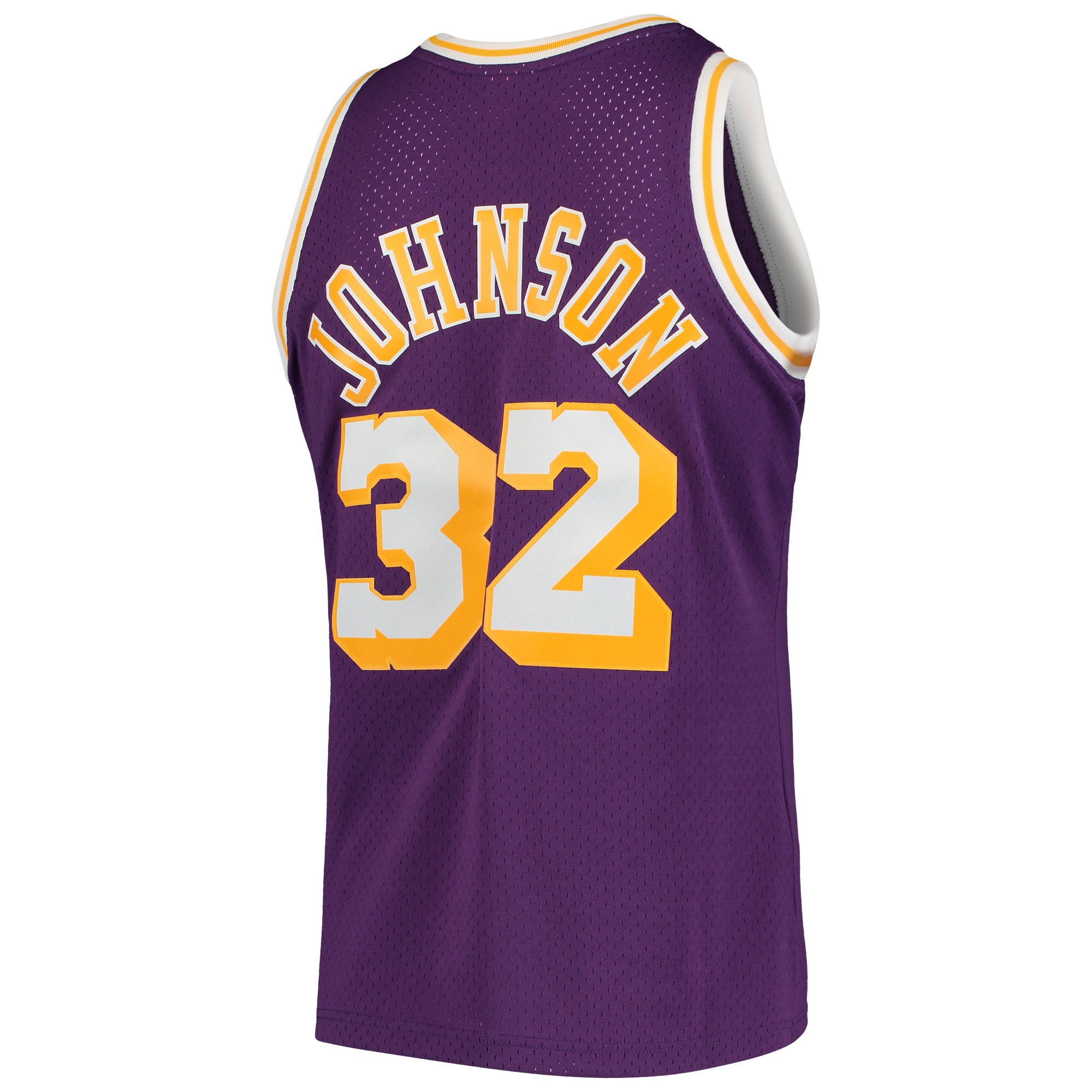 Magic Johnson Los Angeles Lakers Mitchell & Ness 1984/85 Hardwood Classics Swingman Jersey – Purple Clowdercats