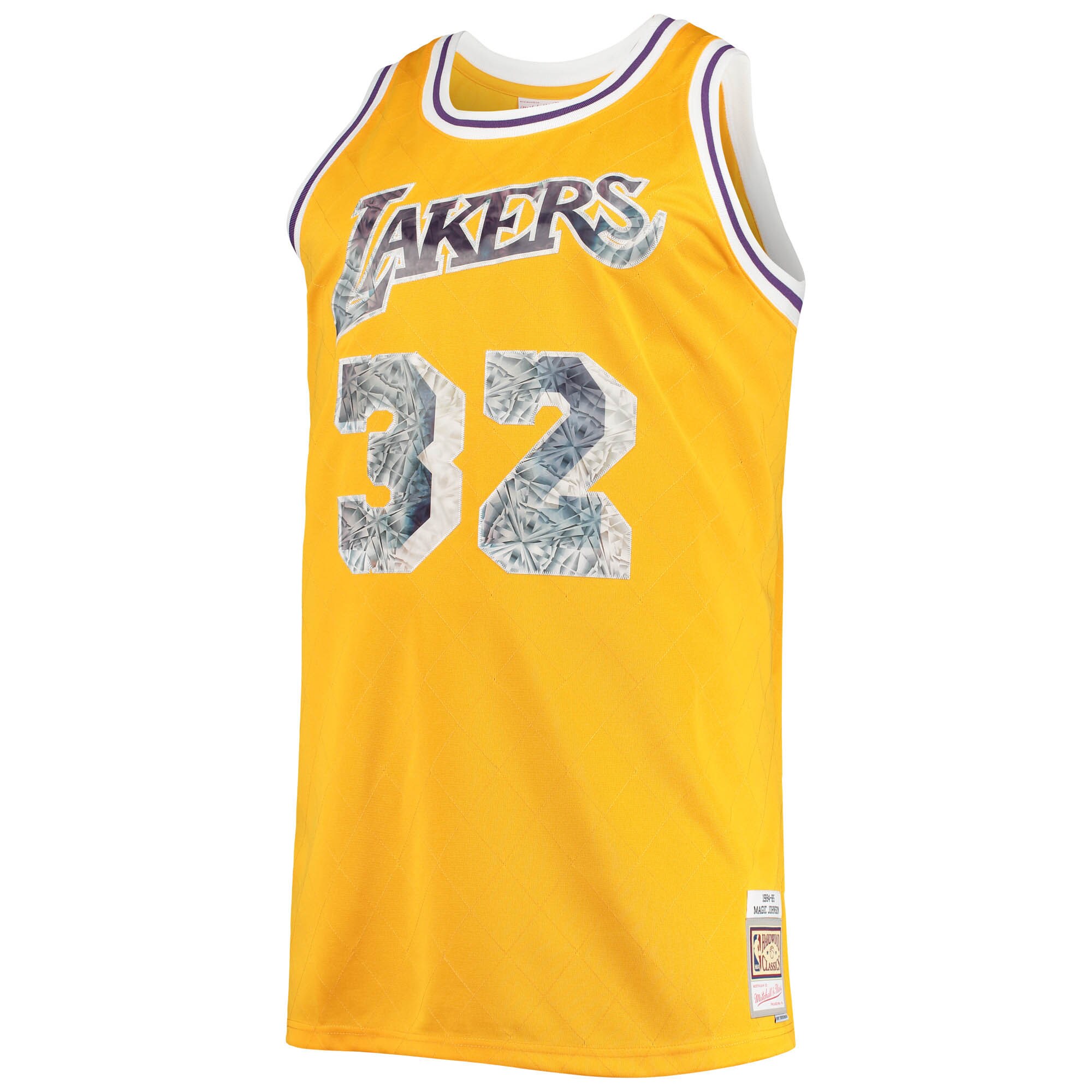 Magic Johnson Los Angeles Lakers Mitchell & Ness Big & Tall 1984/85 NBA 75th Anniversary Diamond Swingman Jersey – Gold Clowdercats