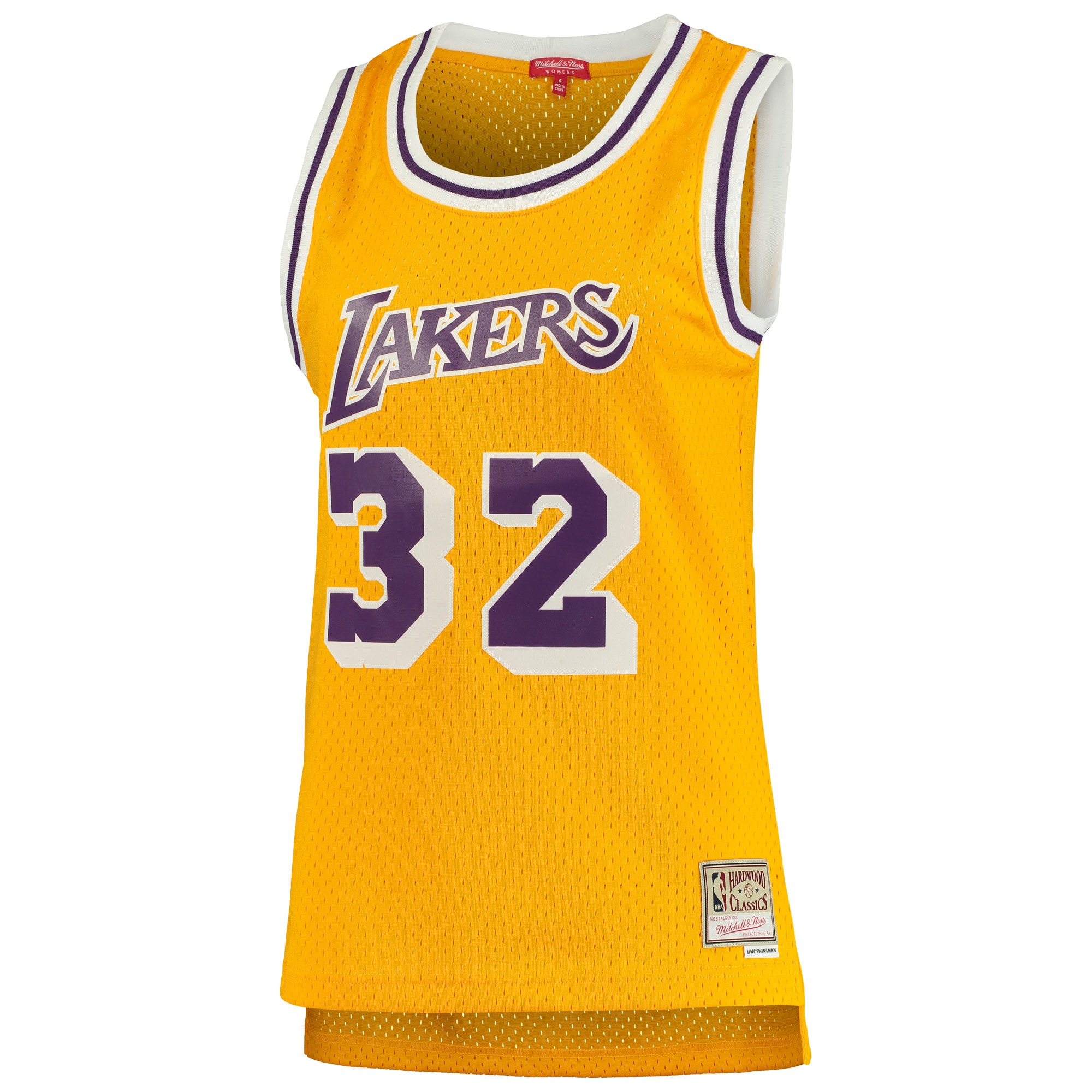 Magic Johnson Los Angeles Lakers Mitchell & Ness Women’s 1984/85 Hardwood Classics Swingman Jersey – Gold Clowdercats
