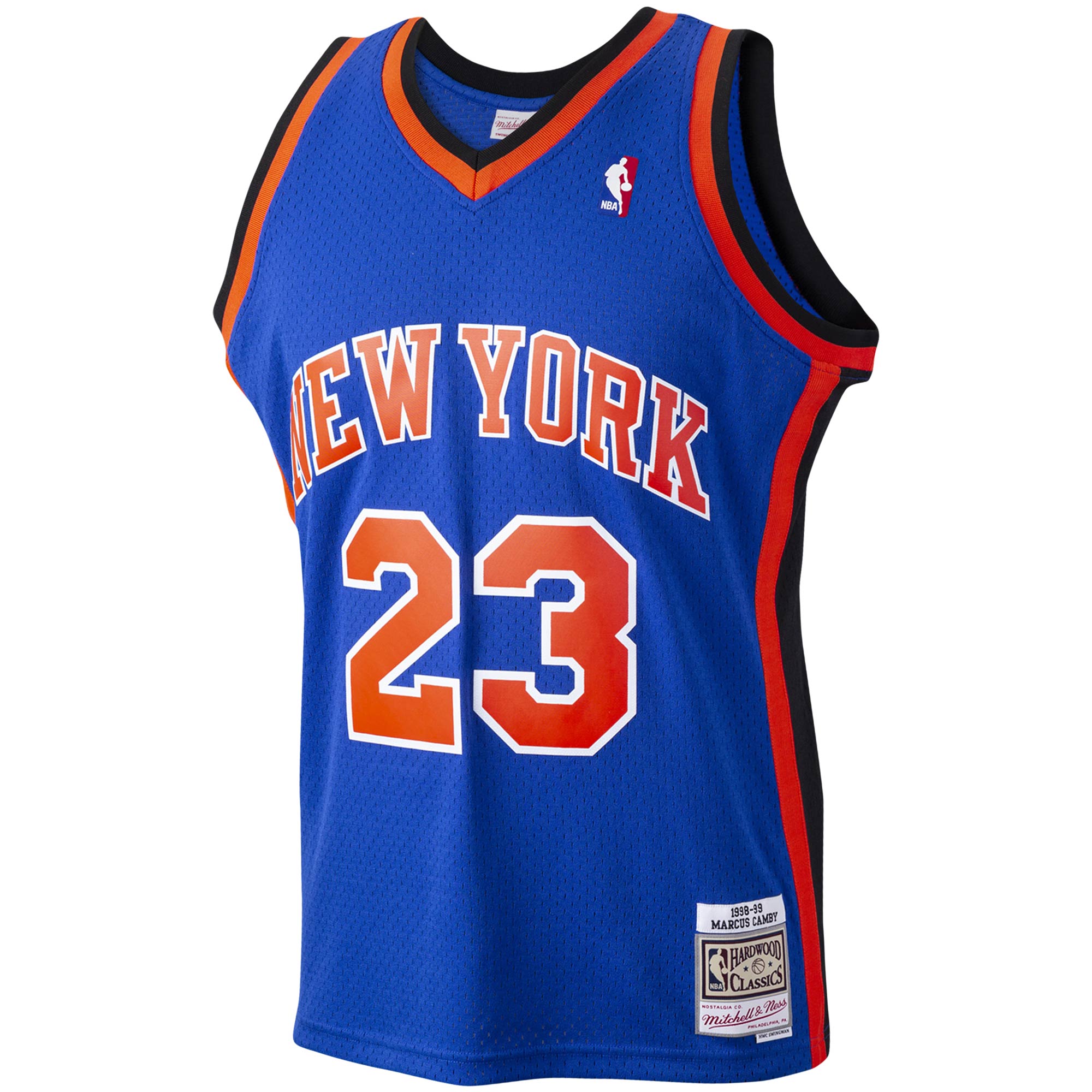 Marcus Camby New York Knicks Mitchell & Ness 1998/99 Hardwood Classics Swingman Jersey – Blue Clowdercats