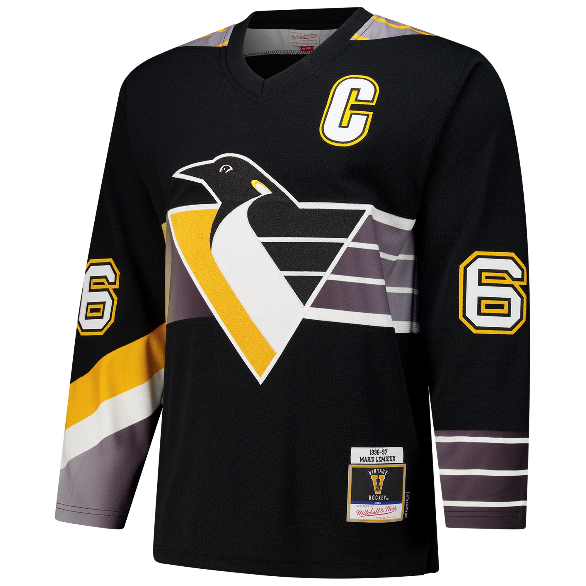 Mario Lemieux Pittsburgh Penguins 1996-97 Power Play Jersey – Black Clowdercats