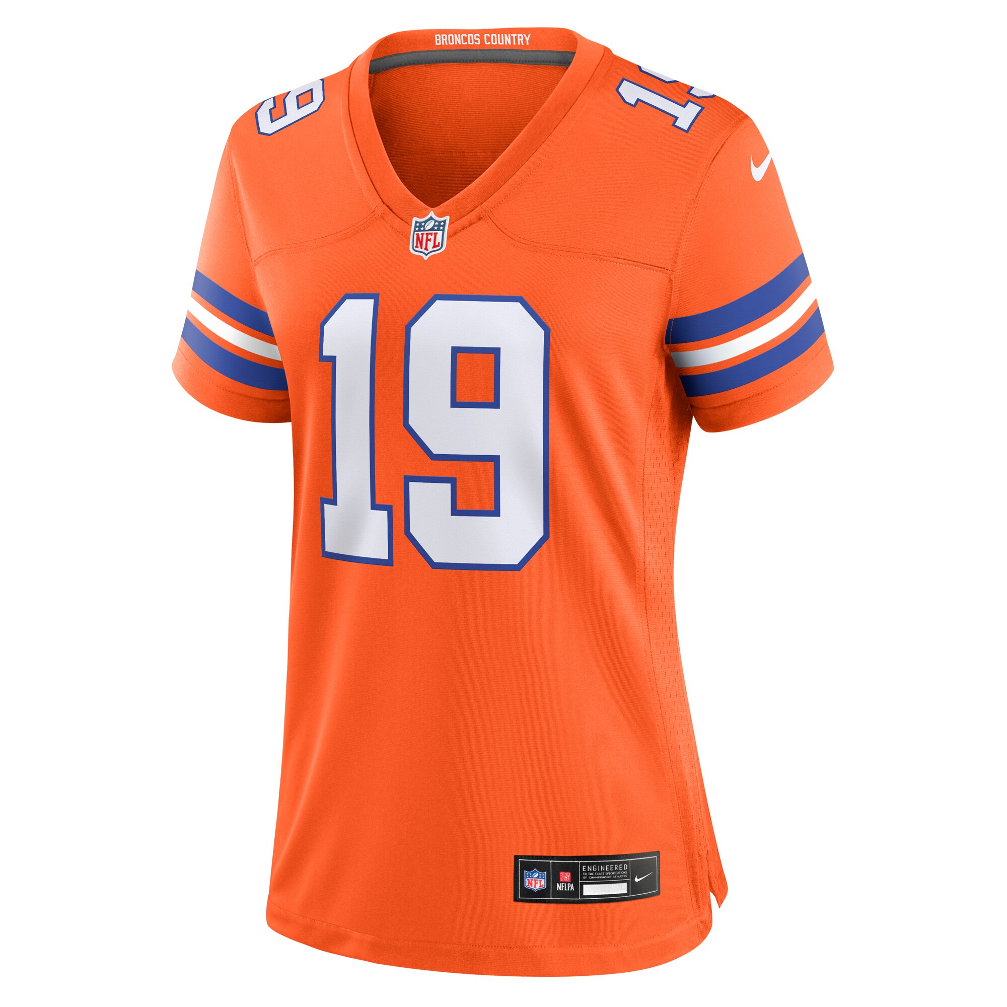 Marvin Mims Jr Denver Broncos Nike Women’s Mile High Collection 1977 Throwback Player Game Jersey – Orange Clowdercats