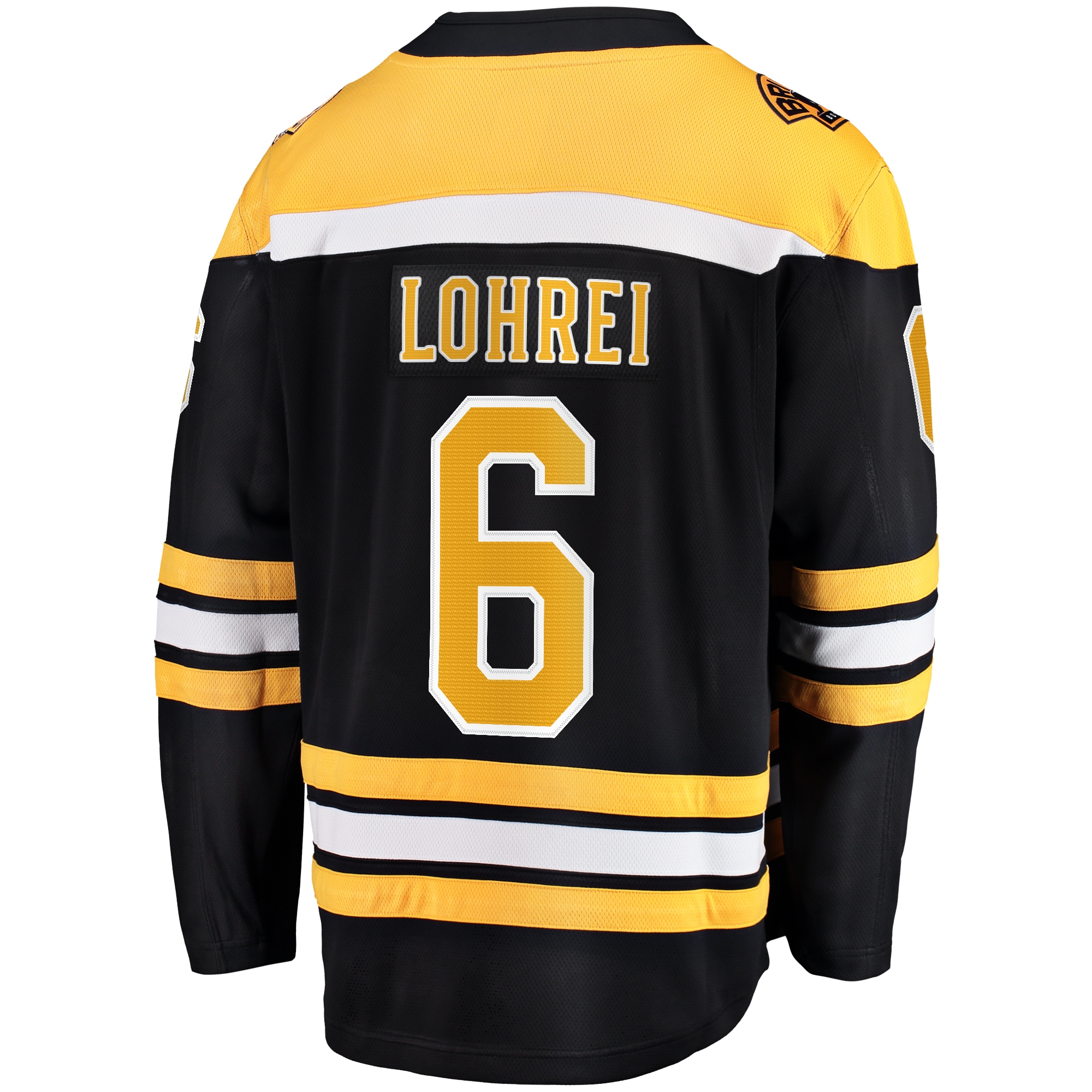 Mason Lohrei Boston Bruins Fanatics Home Premier Breakaway Player Jersey – Black Clowdercats