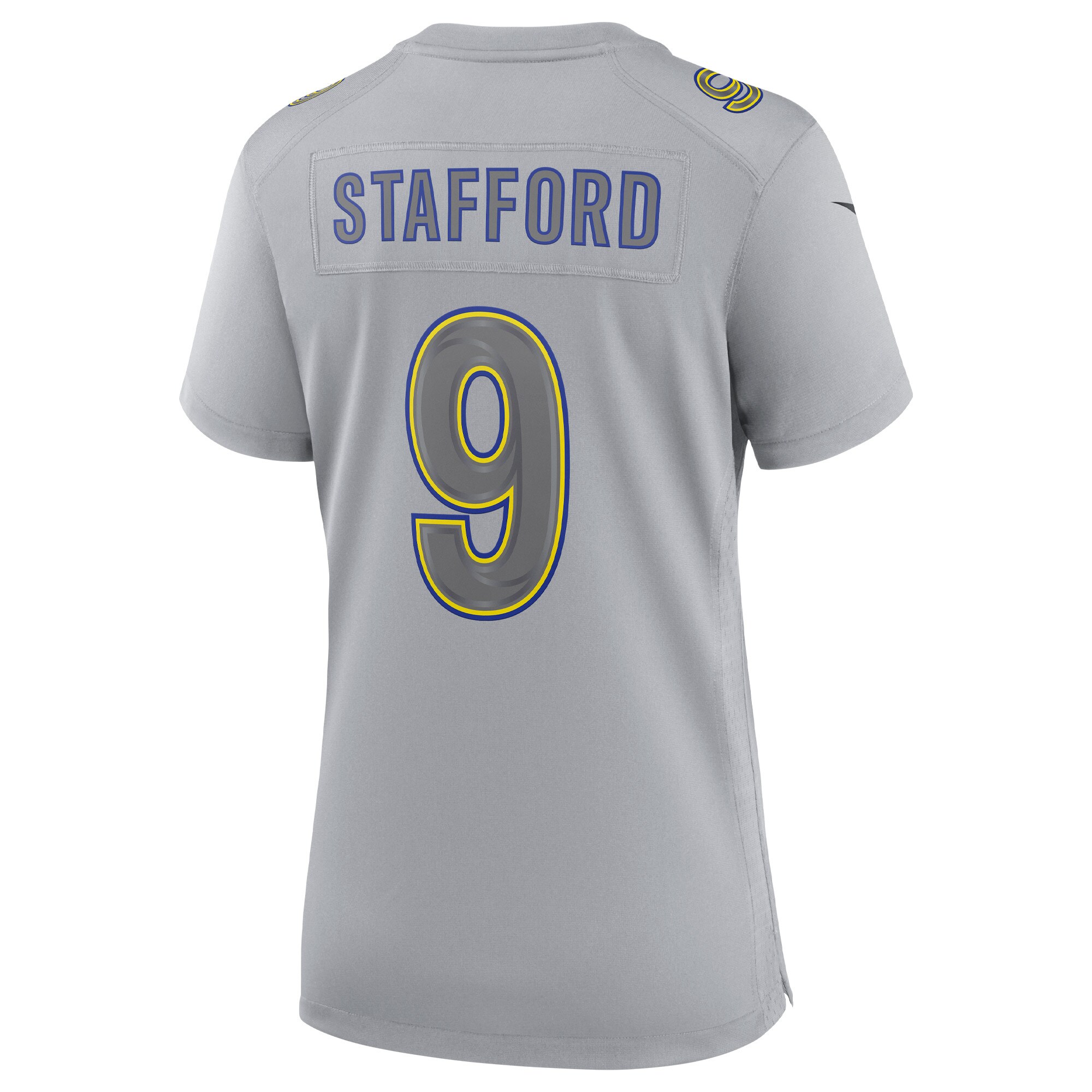 Matthew Stafford Los Angeles Rams Nike Women’s Atmosphere Fashion Game Jersey – Gray Clowdercats