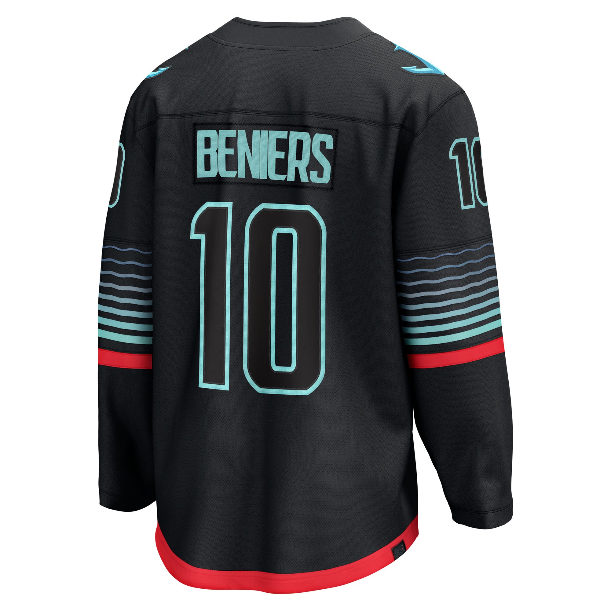 Matty Beniers Seattle Kraken Fanatics Alternate Breakaway Player Jersey – Black Clowdercats