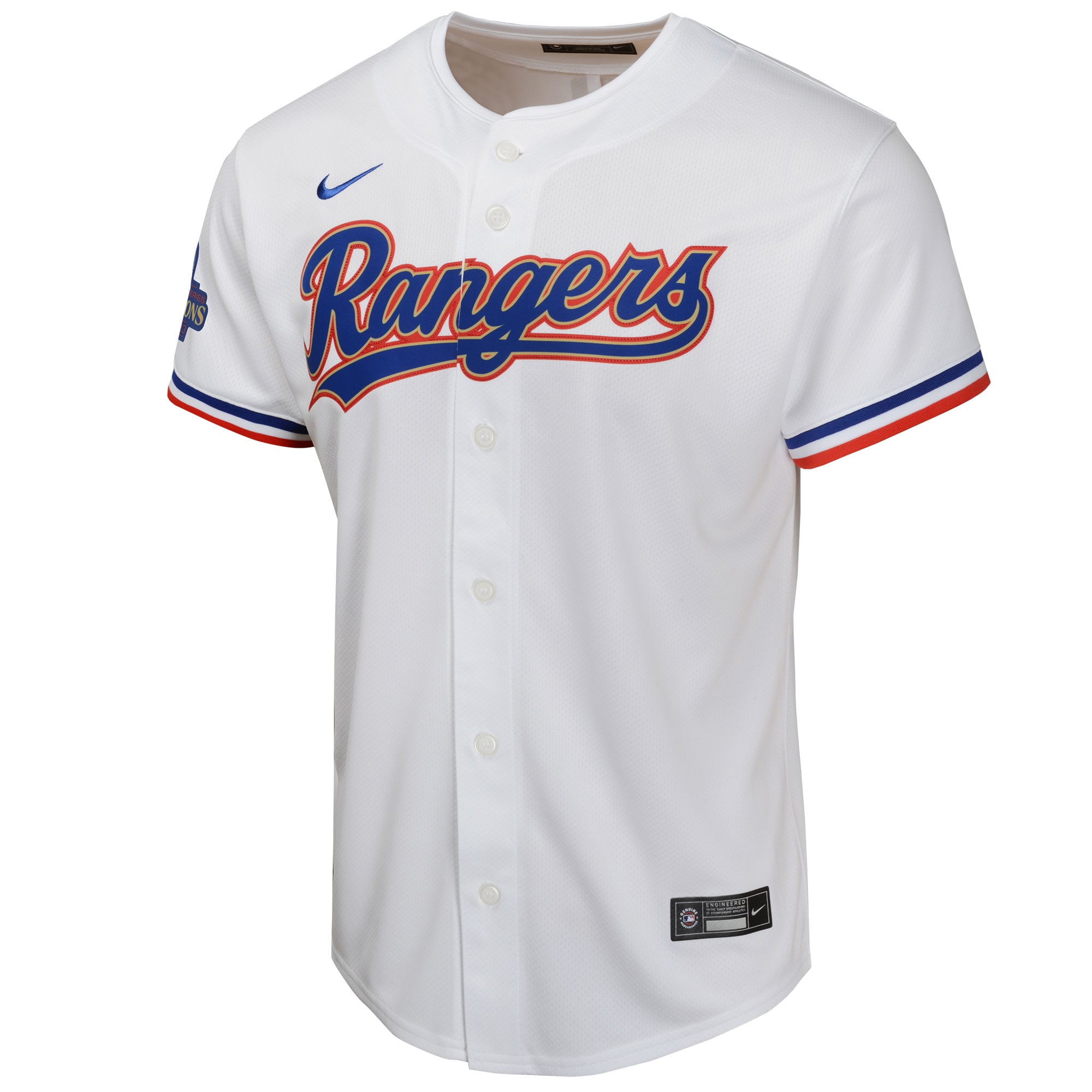 Max Scherzer Texas Rangers Nike Youth 2024 Gold Collection Limited Player Jersey – White
