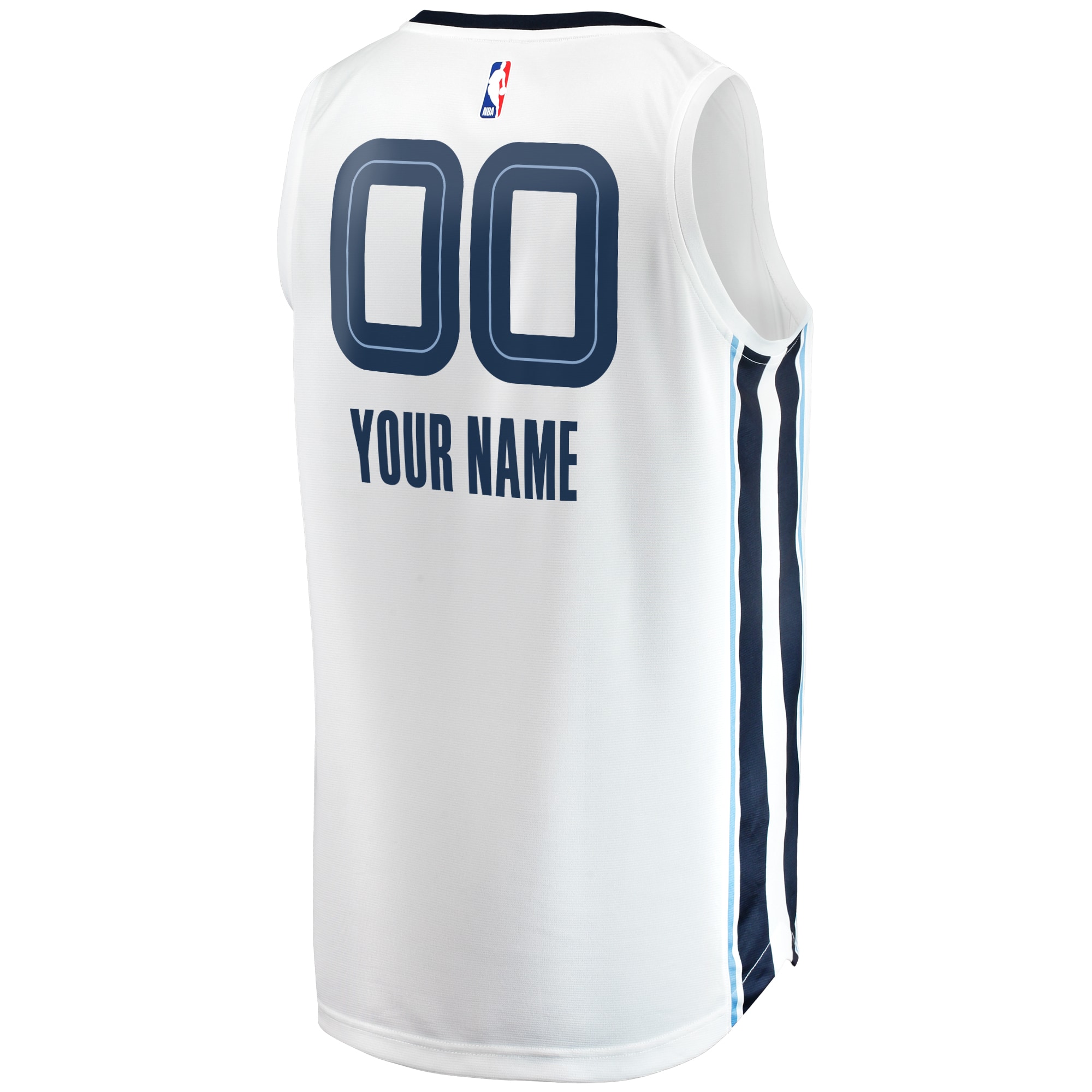 Memphis Grizzlies Fanatics Youth Fast Break Replica Custom Jersey – Association Edition – White Clowdercats