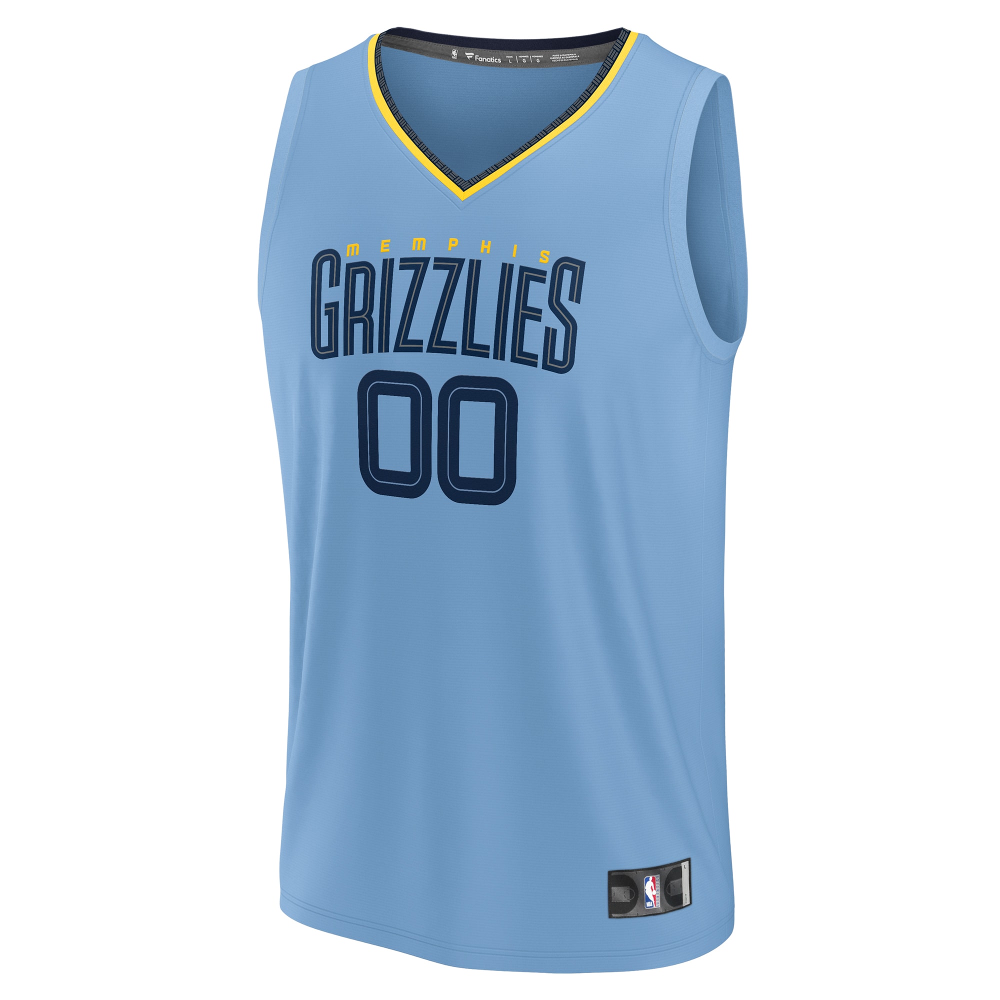 Memphis Grizzlies Fanatics Youth Fast Break Replica Custom Jersey – Statement Edition – Light Blue Clowdercats