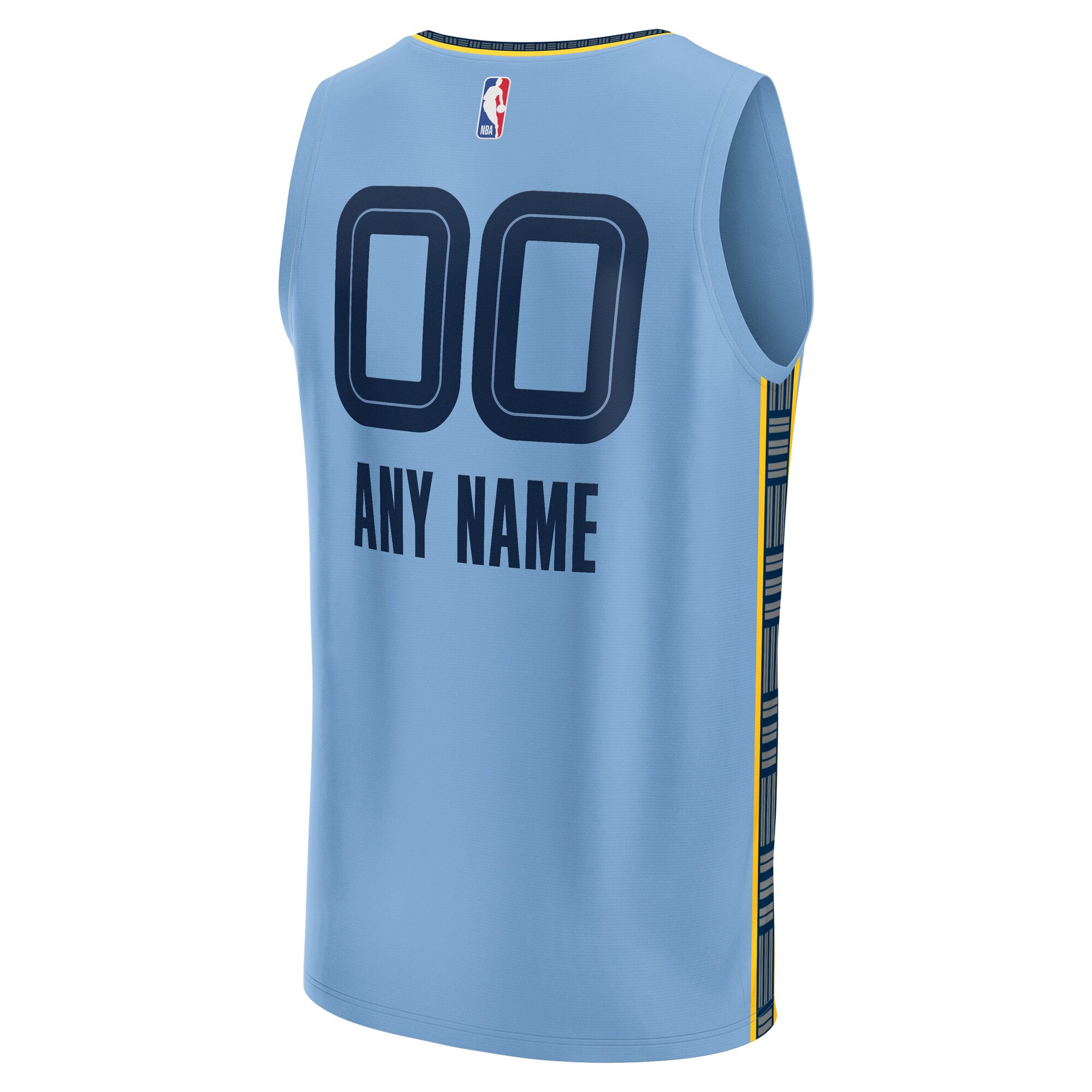 Memphis Grizzlies Fanatics Youth Fast Break Replica Custom Jersey – Statement Edition – Light Blue Clowdercats