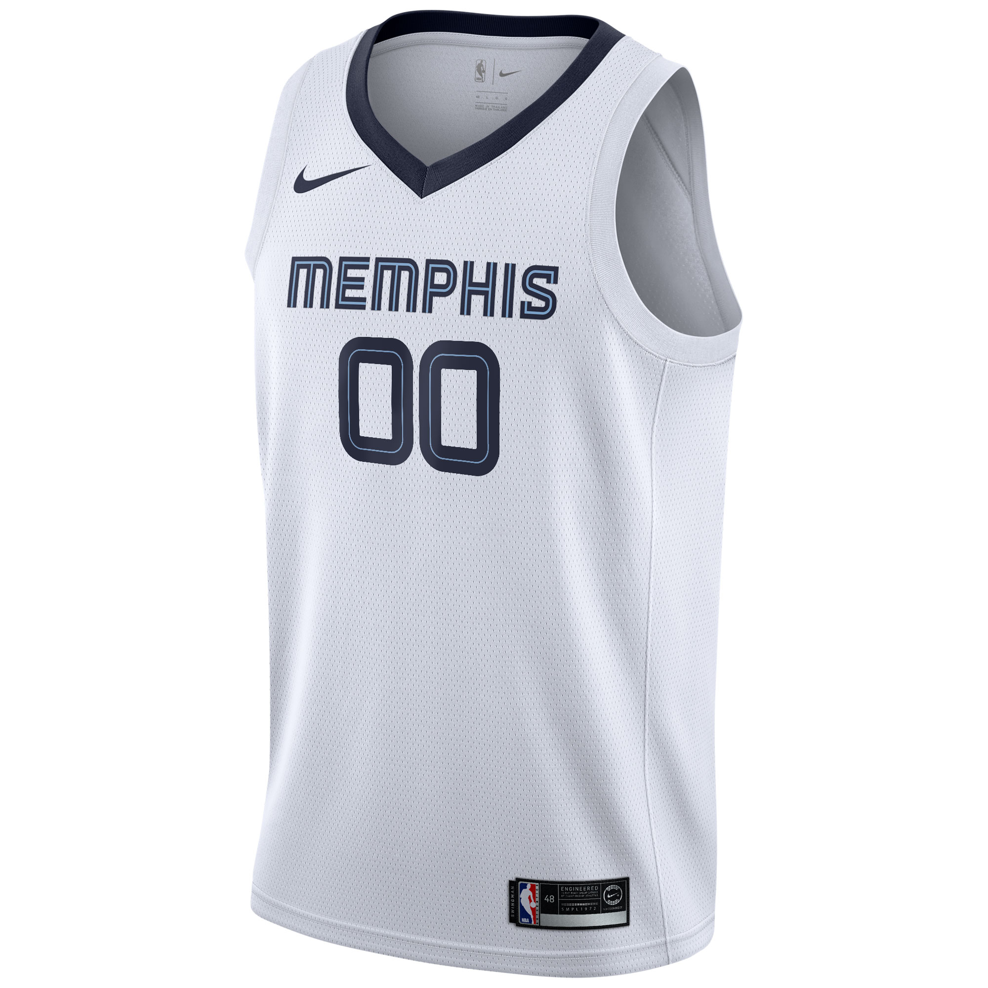Memphis Grizzlies Nike 2020/21 Swingman Custom Jersey – Association Edition – White Clowdercats