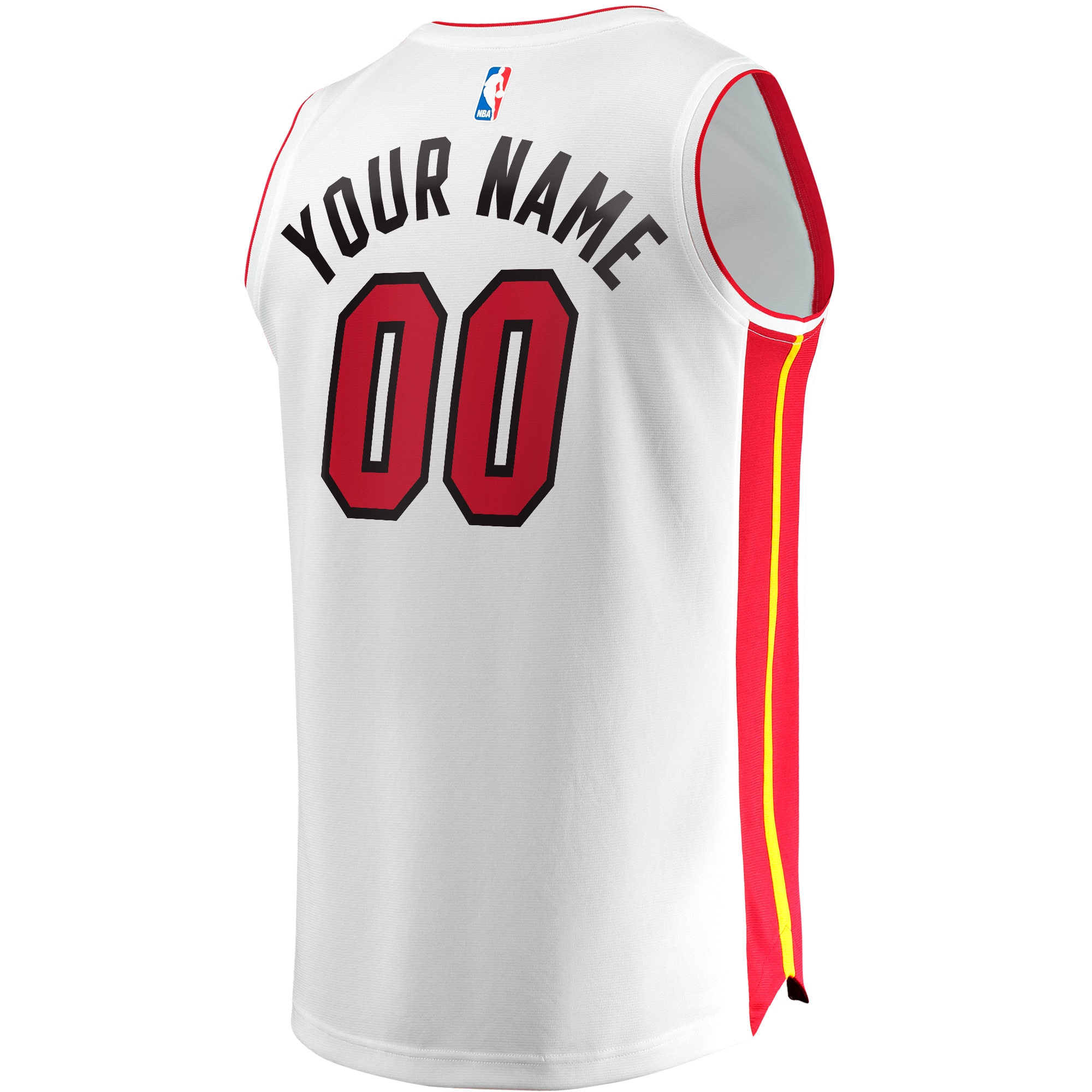 Miami Heat Fanatics Youth Fast Break Custom Replica Jersey – White – Association Edition Clowdercats