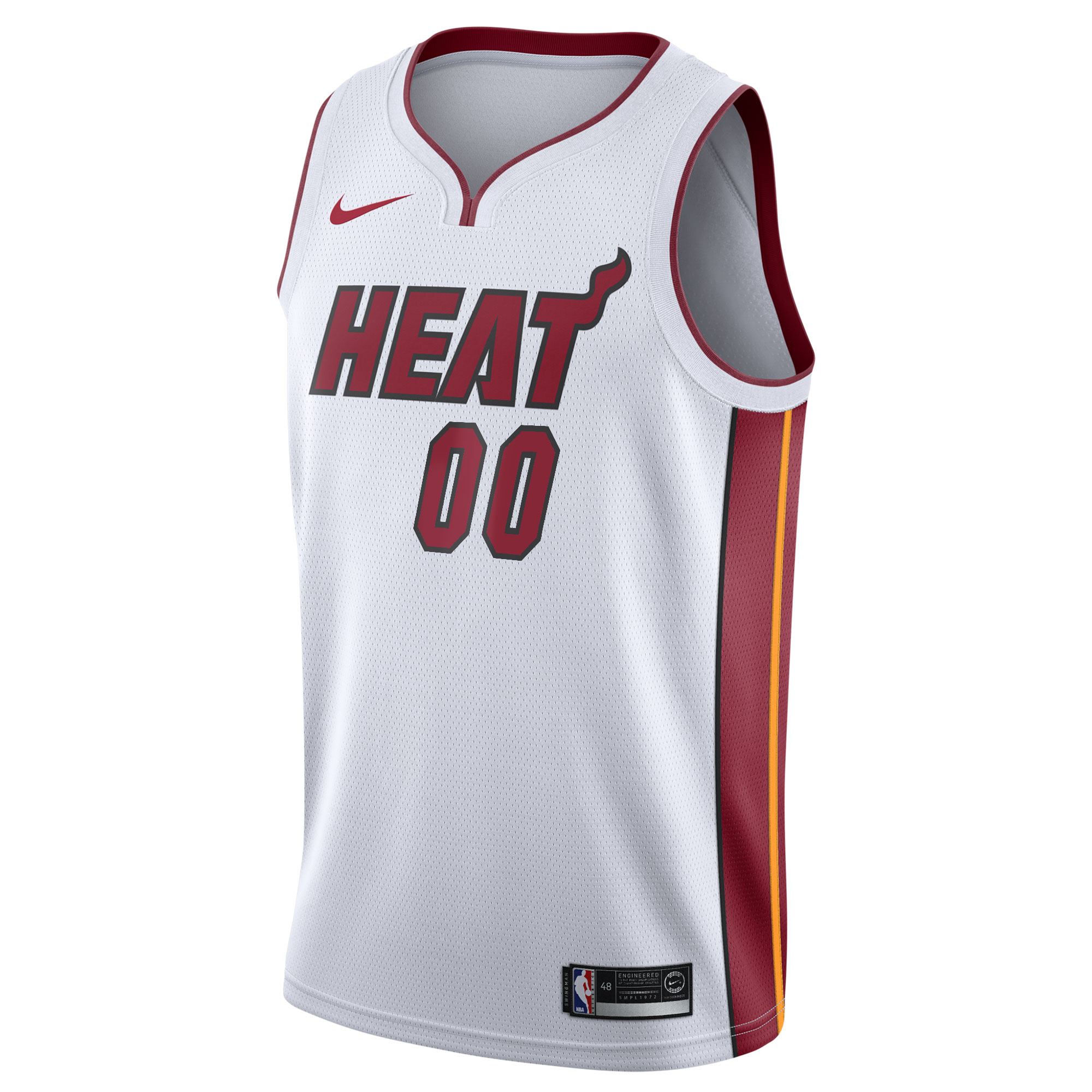 Miami Heat Nike 2020/21 Swingman Custom Jersey – Association Edition – White Clowdercats