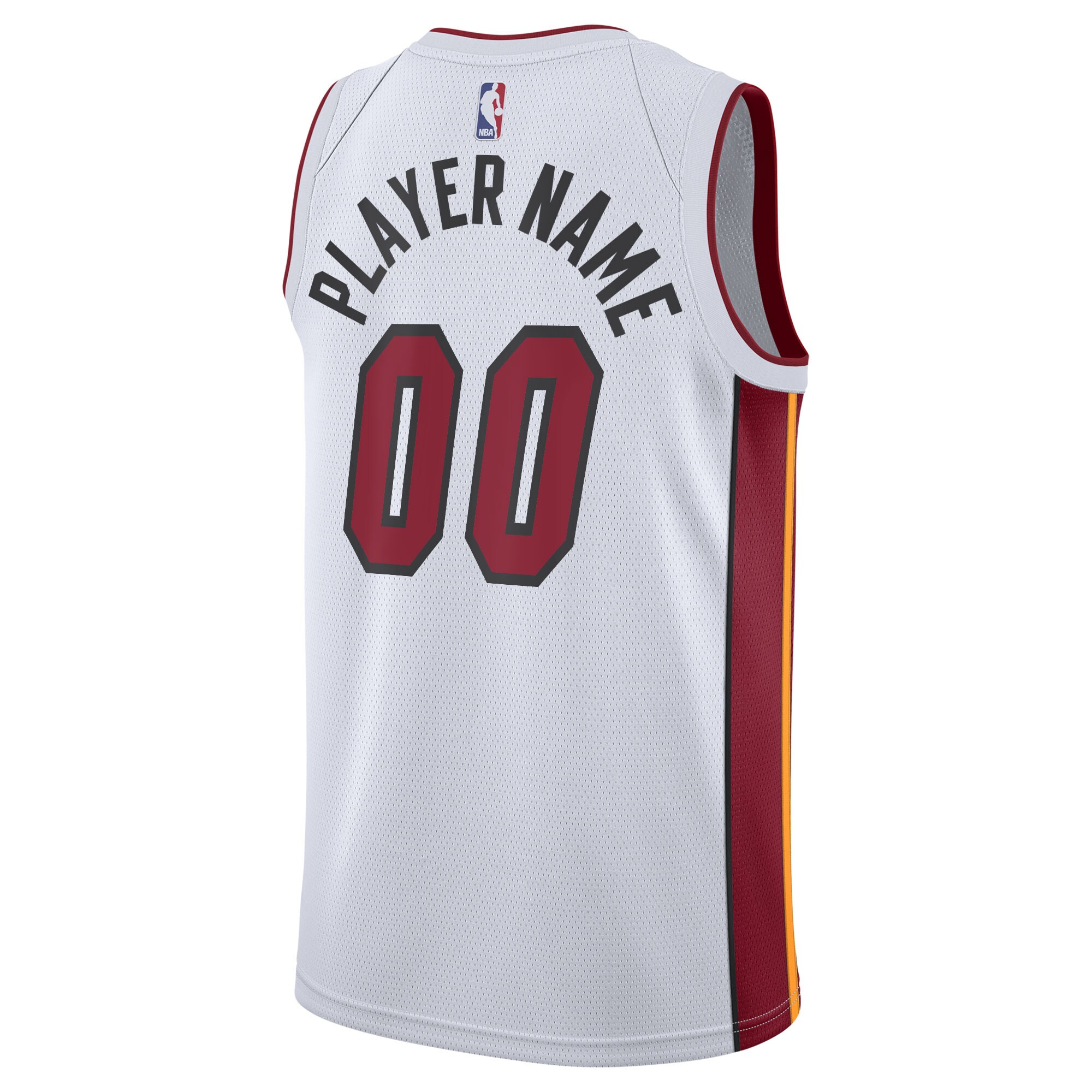 Miami Heat Nike 2020/21 Swingman Custom Jersey – Association Edition – White Clowdercats