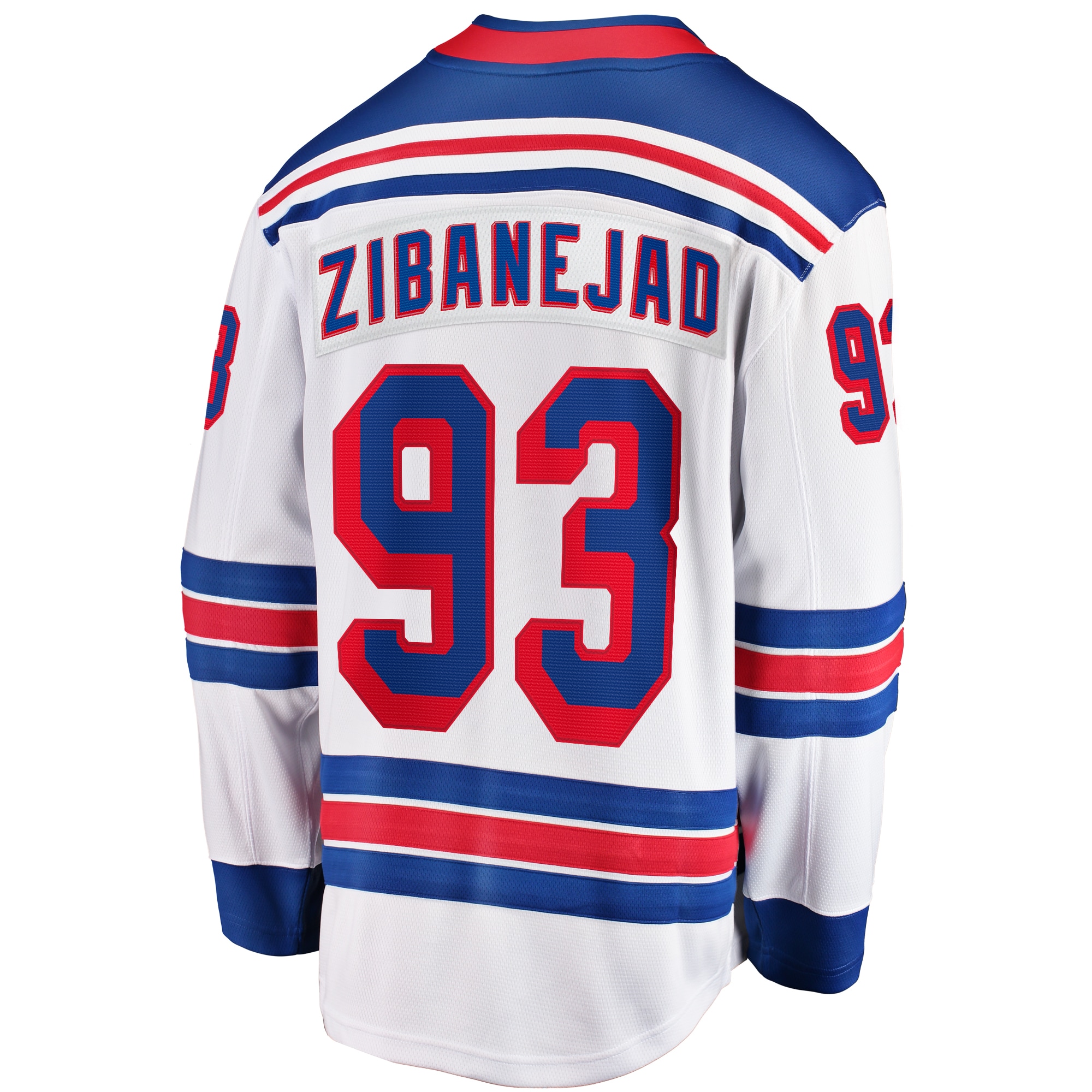 Mika Zibanejad New York Rangers Fanatics Away Premier Breakaway Player Jersey – White Clowdercats