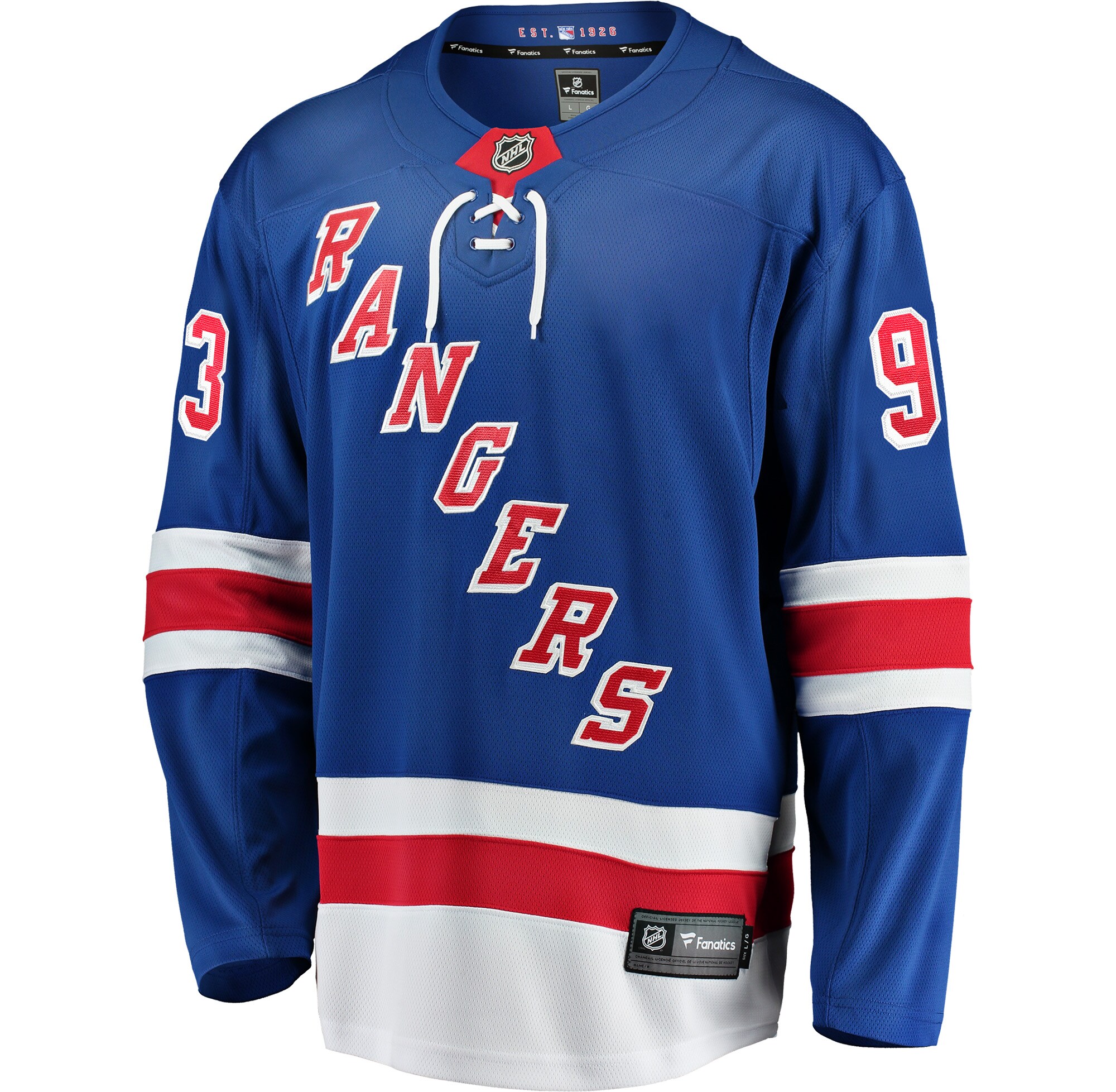 Mika Zibanejad New York Rangers Fanatics Home Breakaway Player Jersey – Blue Clowdercats