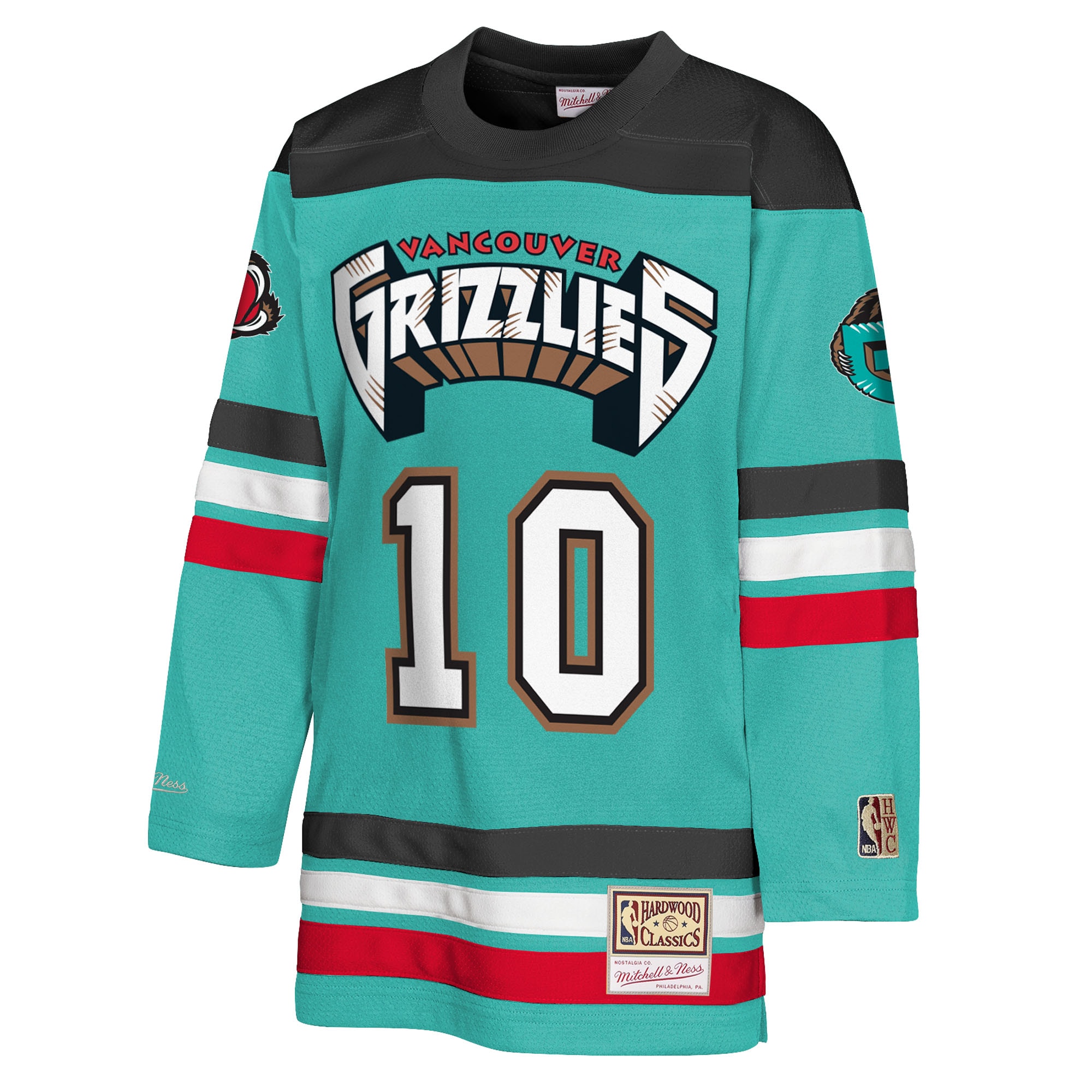 Mike Bibby Memphis Grizzlies Mitchell & Ness Youth Maxxed Out 2.0 Fashion Hockey Jersey – Turquoise Clowdercats