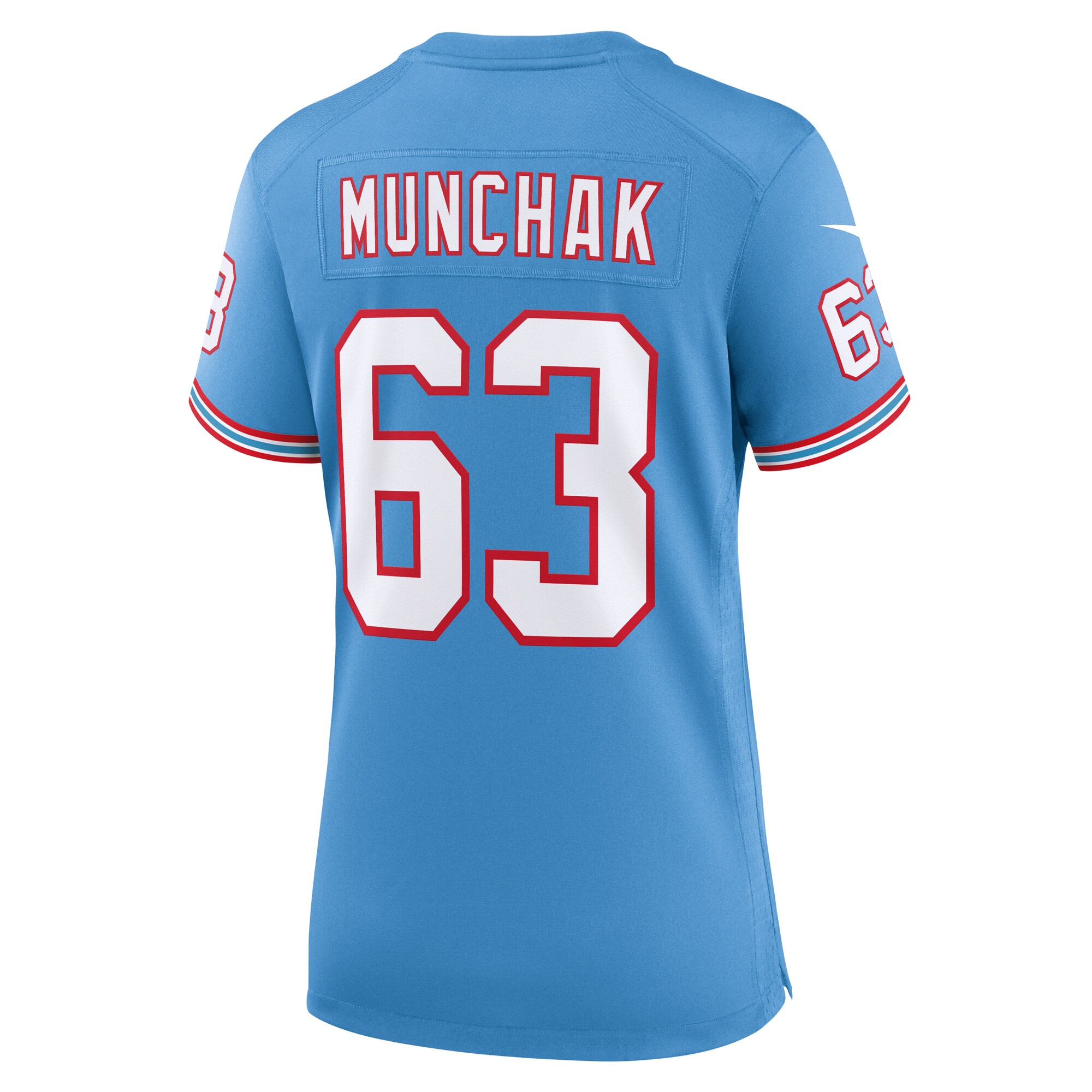 Mike Munchak Tennessee Titans Nike Women’s Oilers Throwback Retired Player Game Jersey – Light Blue Clowdercats