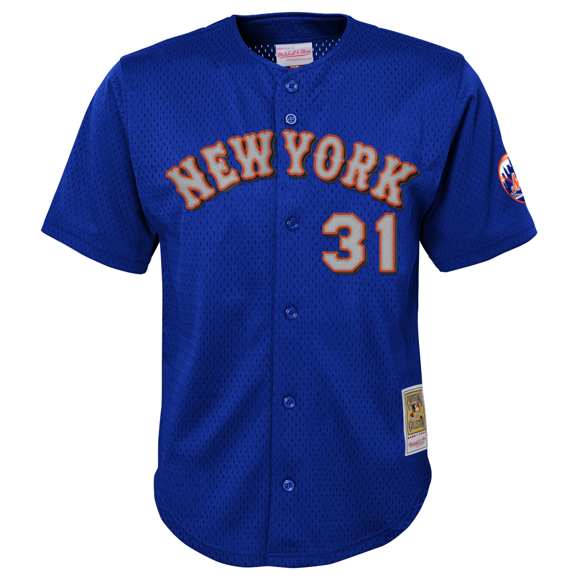 Mike Piazza New York Mets Mitchell & Ness Youth Cooperstown Collection Mesh Batting Practice Jersey – Royal