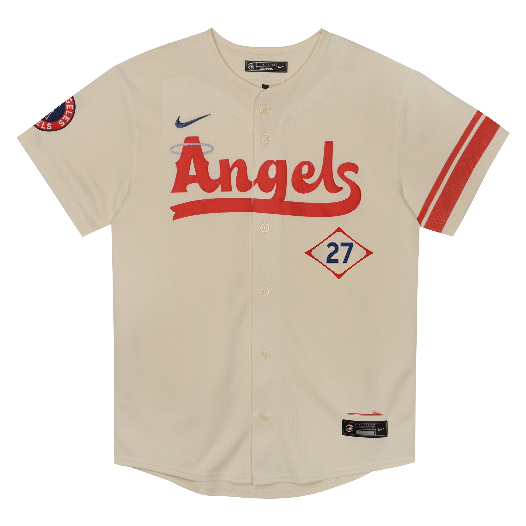 Mike Trout Los Angeles Angels Nike Preschool City Connect Limited Player Jersey – Cream