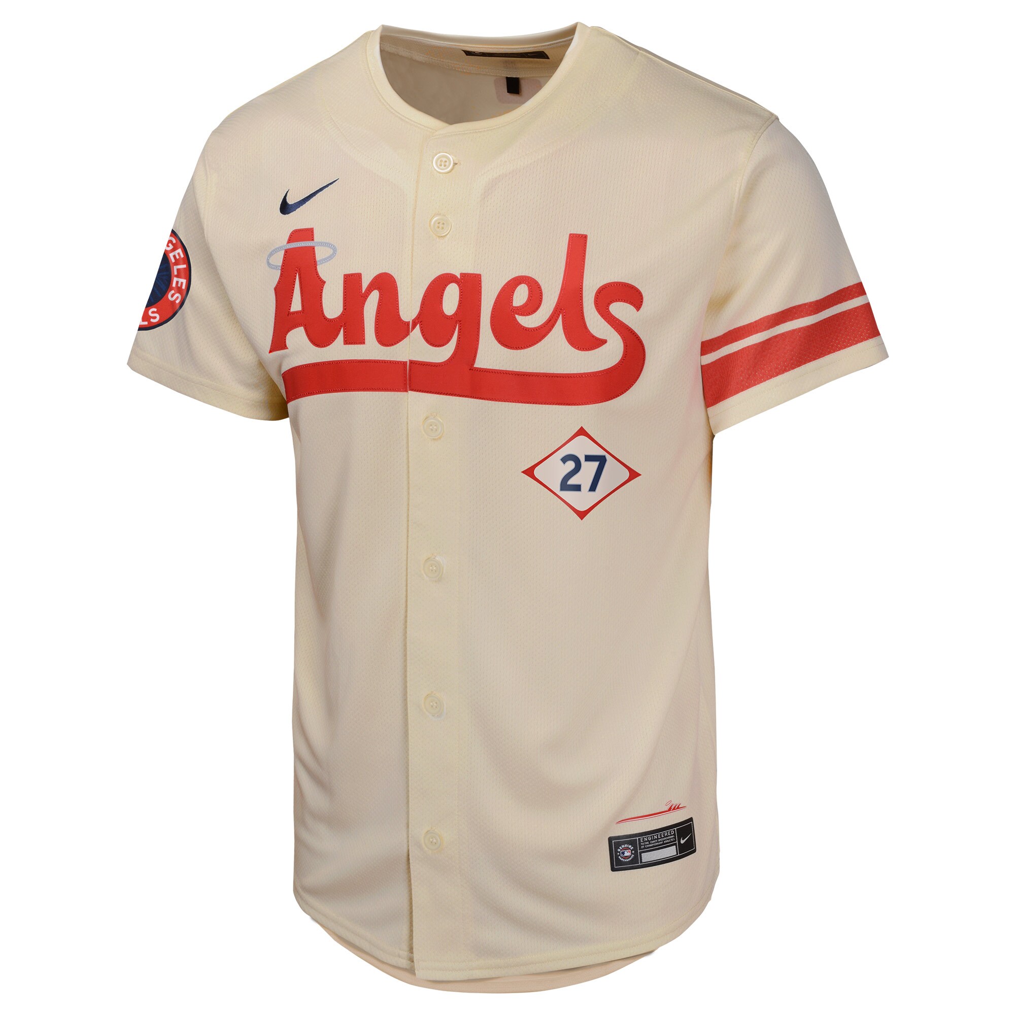 Mike Trout Los Angeles Angels Nike Youth City Connect Limited Player Jersey – Cream