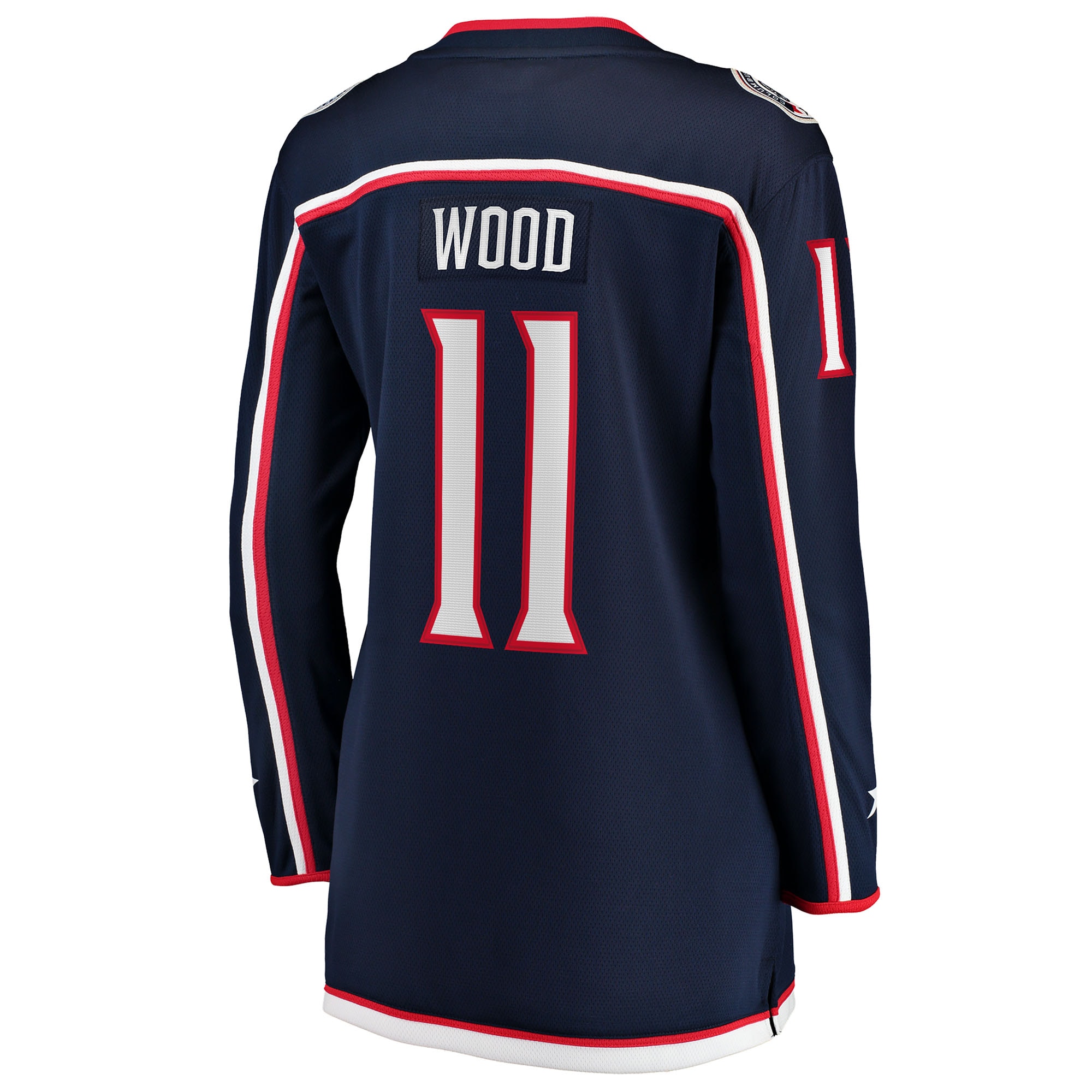 Miles Wood Columbus Blue Jackets Fanatics Women’s Home Breakaway Jersey – Navy Clowdercats