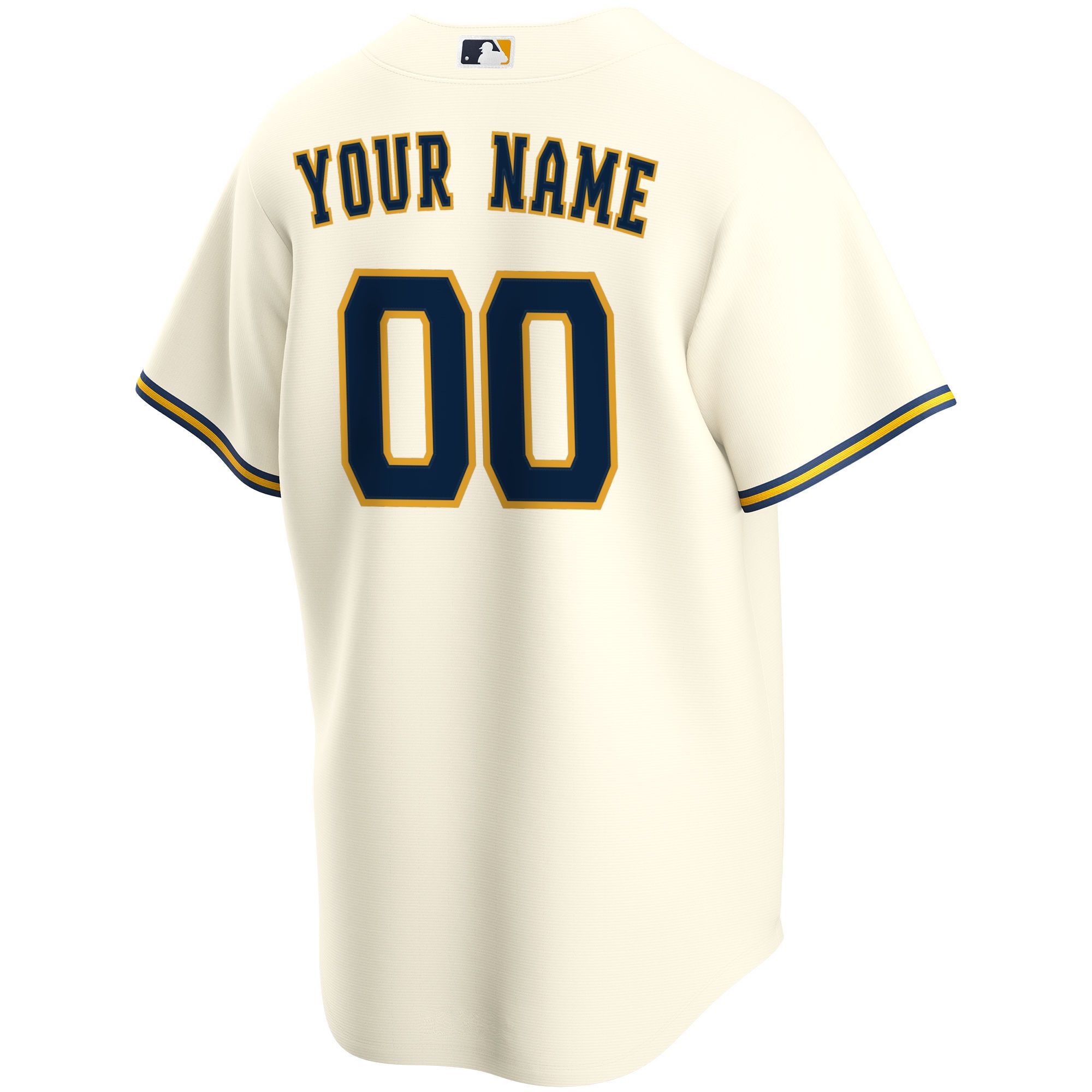 Milwaukee Brewers Nike Home Replica Custom Jersey – Cream