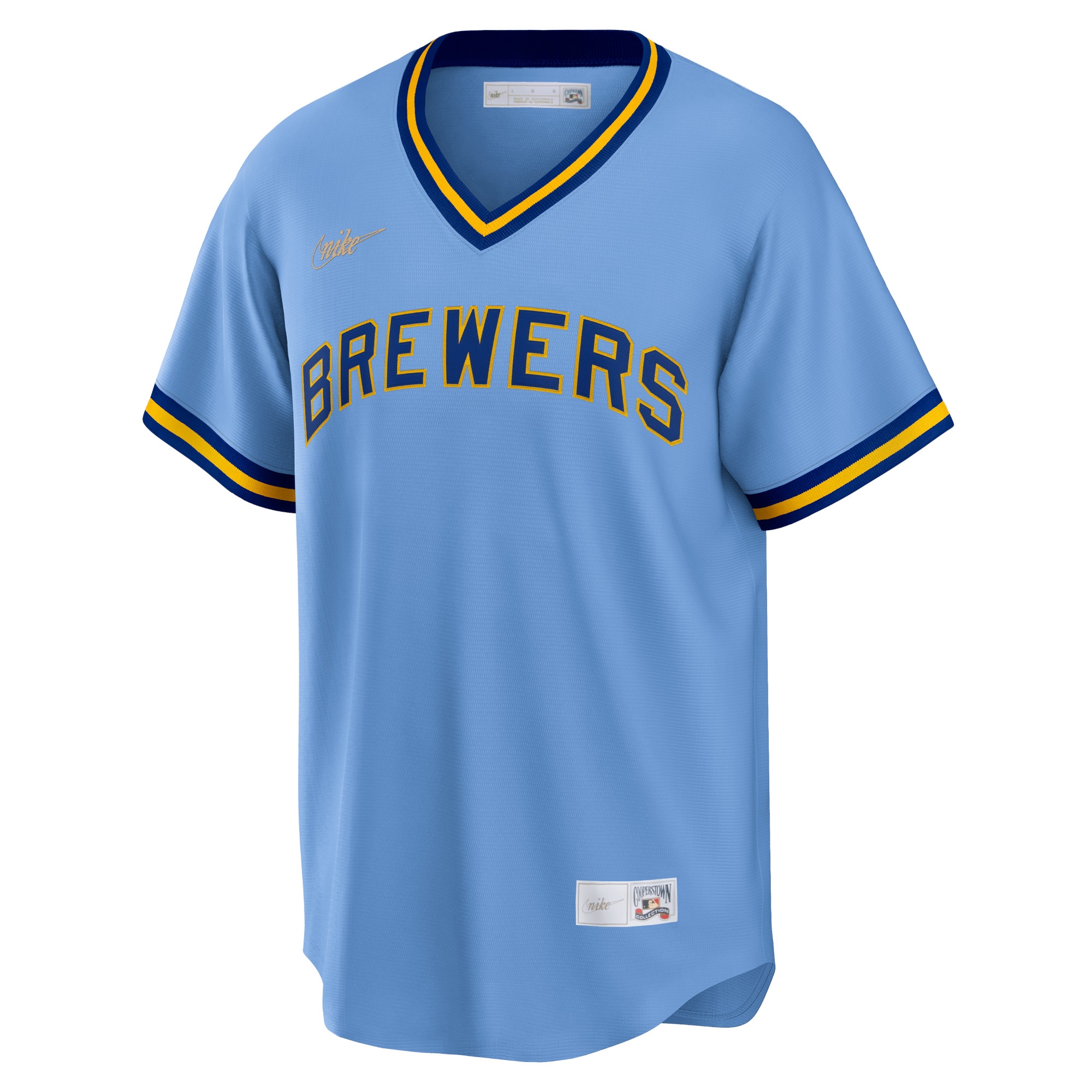 Milwaukee Brewers Nike Road Cooperstown Collection Team Jersey – Powder Blue