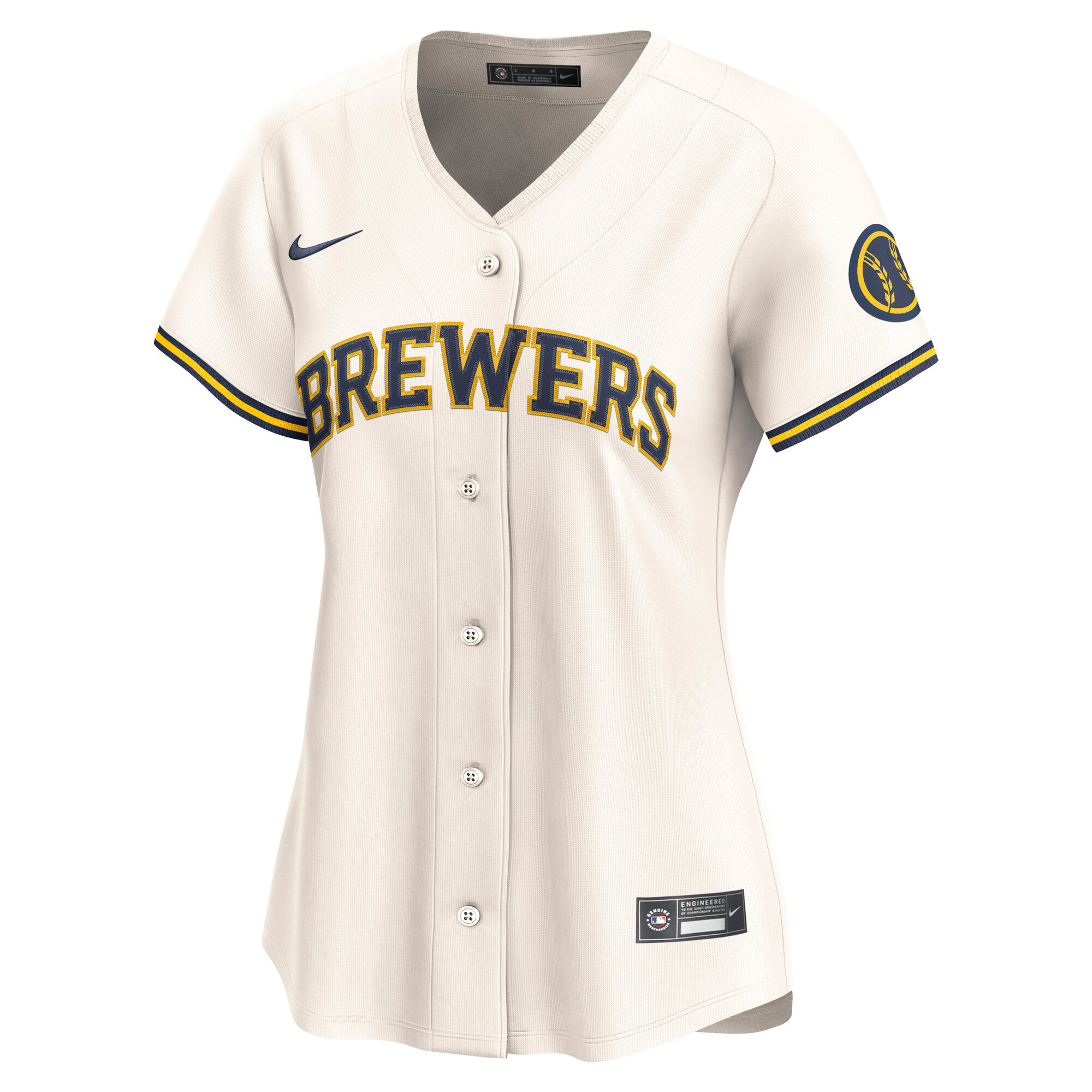 Milwaukee Brewers Nike Women’s Home Limited Jersey – Cream