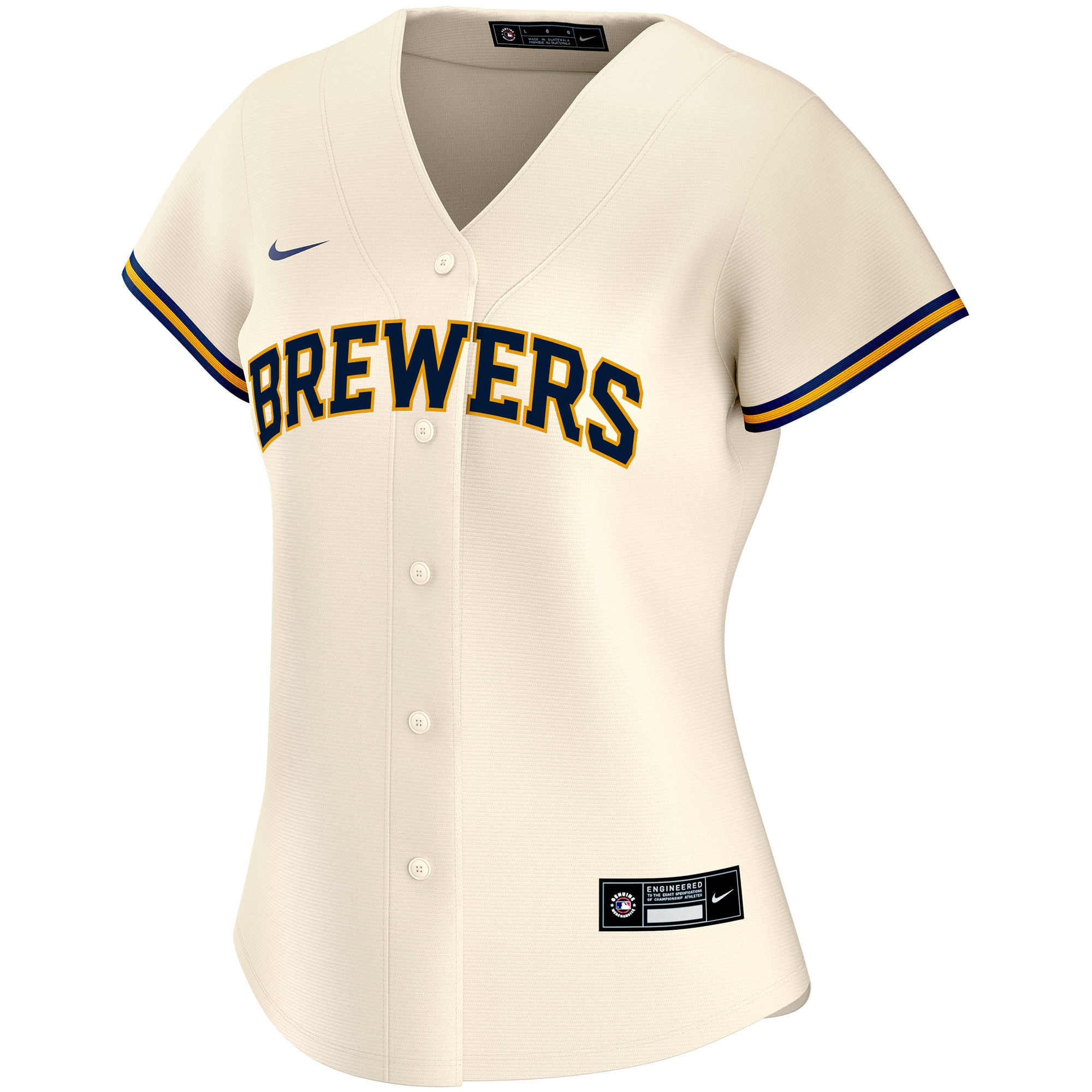 Milwaukee Brewers Nike Women’s Home Replica Custom Jersey – Cream