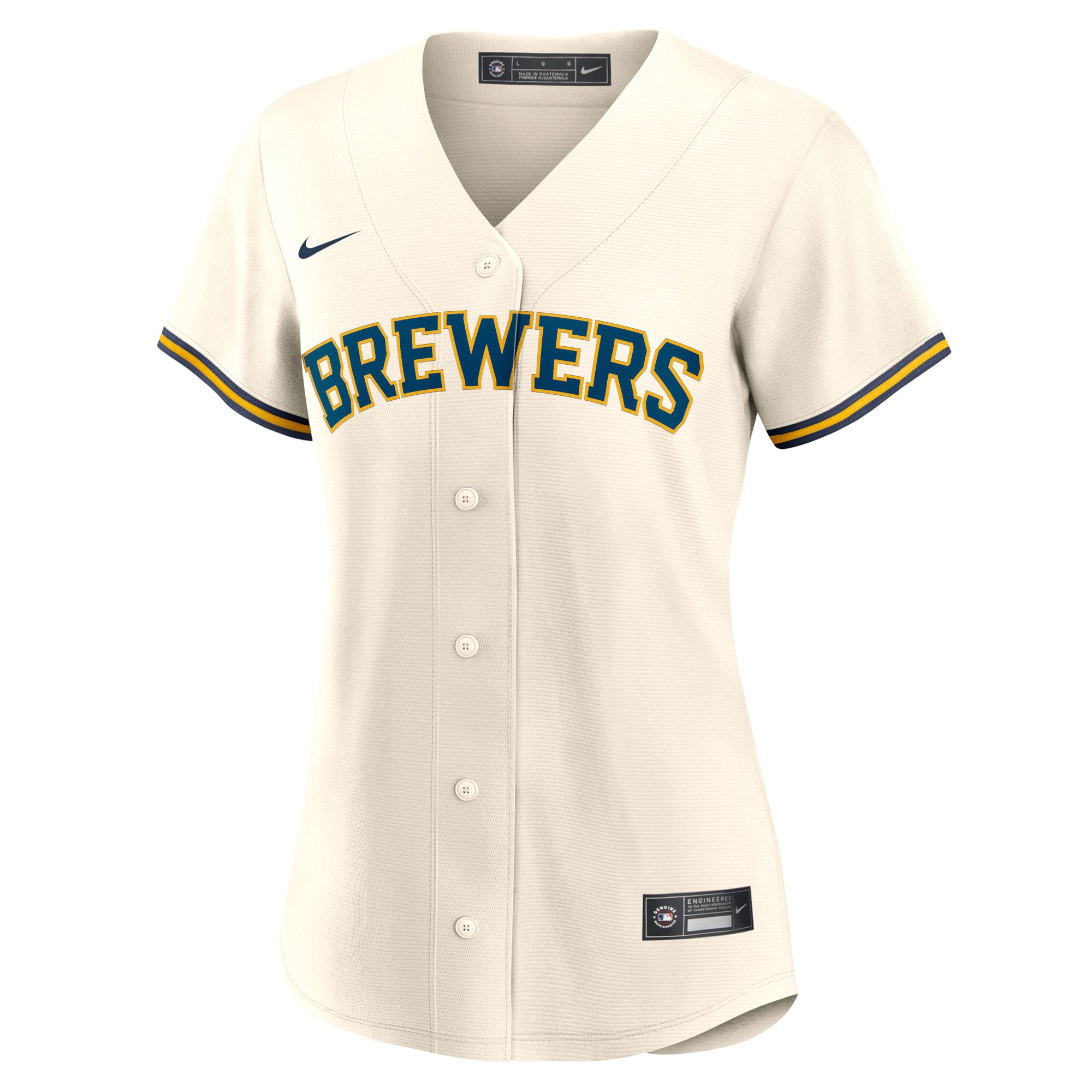 Milwaukee Brewers Nike Women’s Home Replica Team Jersey – Cream