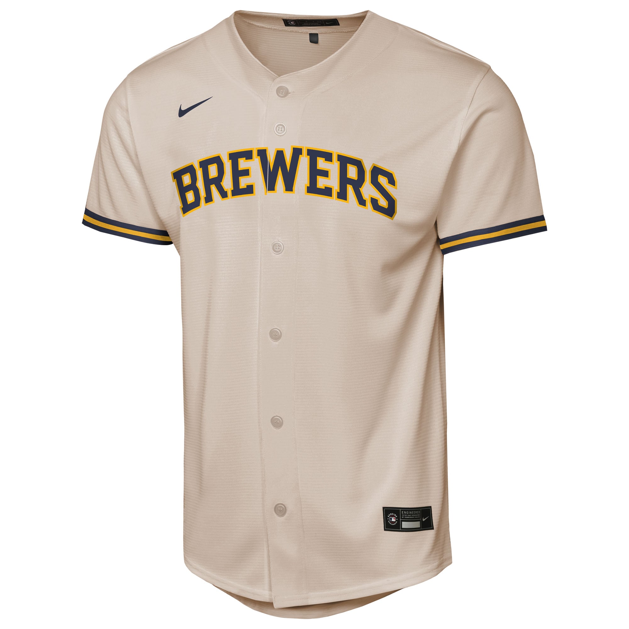 Milwaukee Brewers Nike Youth Home Replica Jersey – Cream