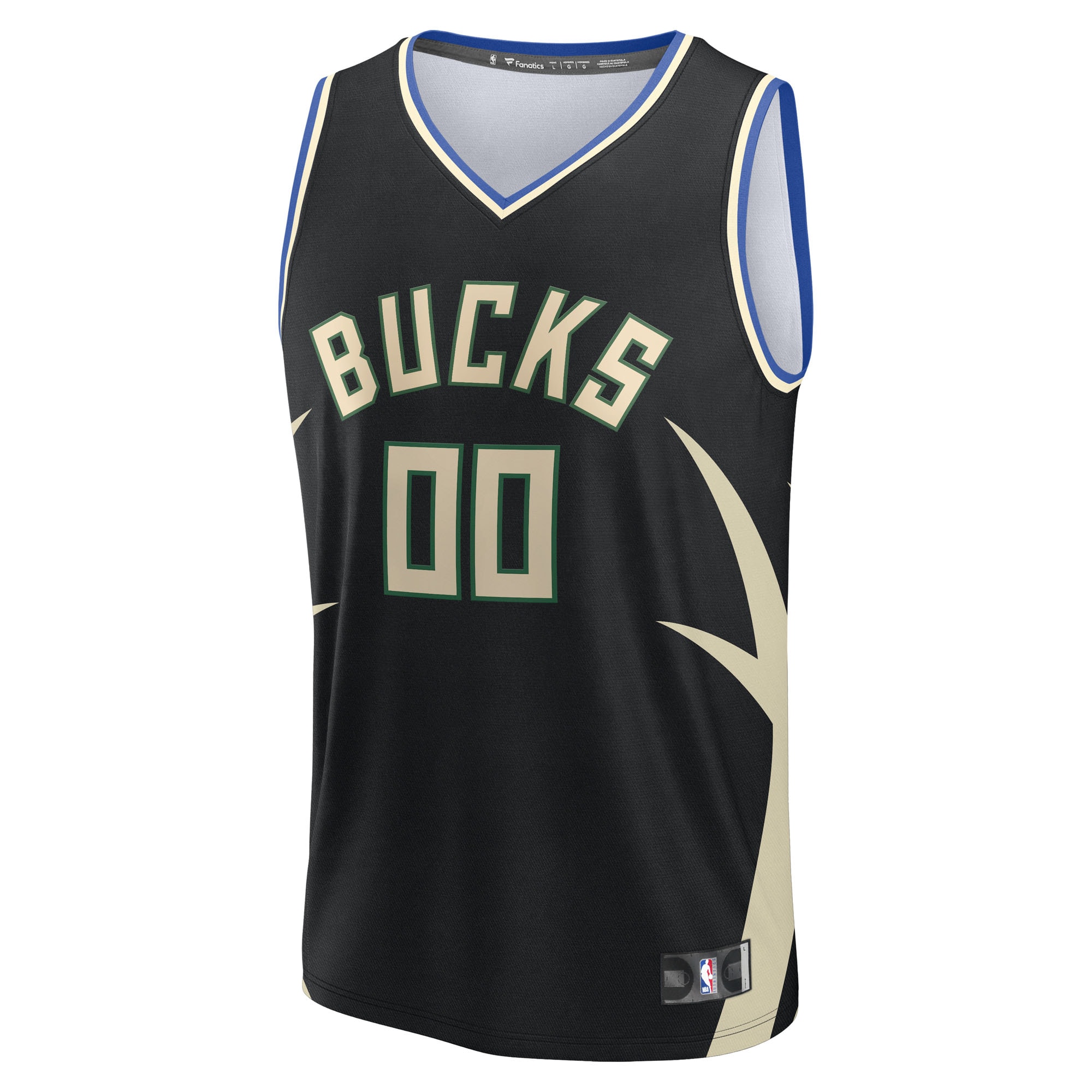 Milwaukee Bucks Fanatics Youth Fast Break Custom Replica Jersey – Black – Statement Edition Clowdercats